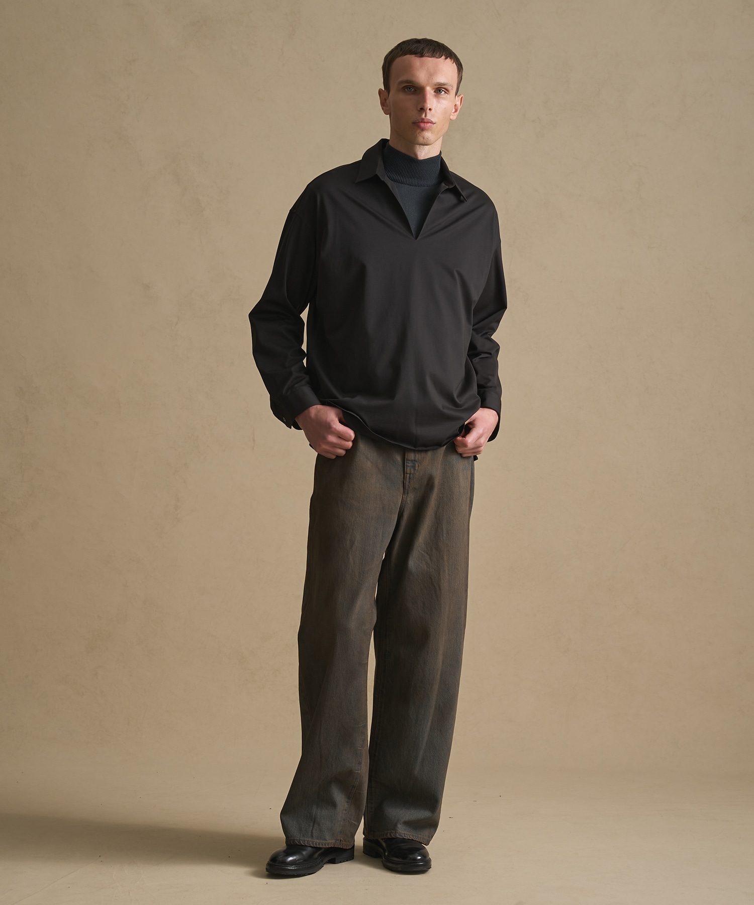 46Gストレッチスキッパーシャツ