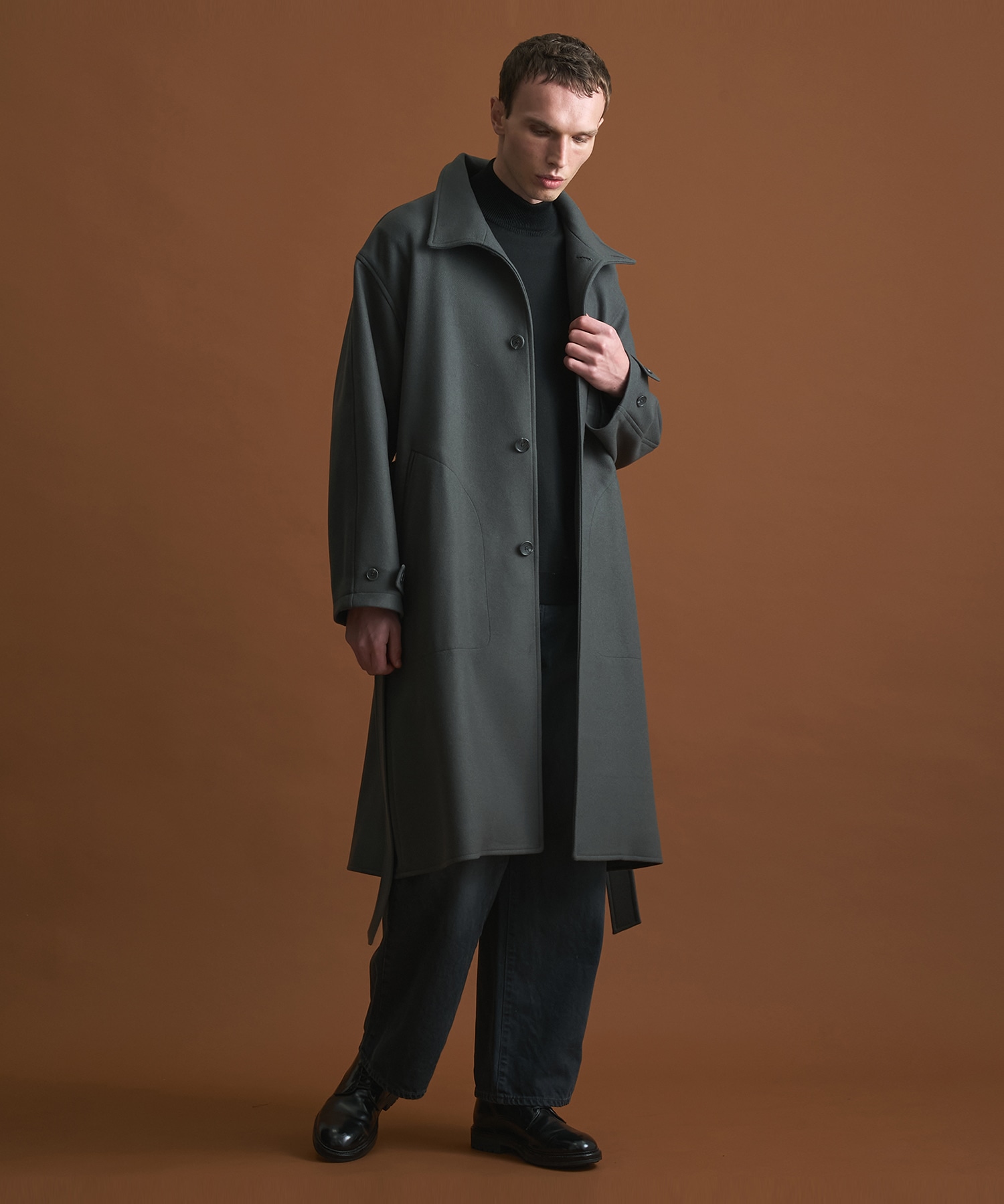 Super140sメルトンオーバーサイズスタンド