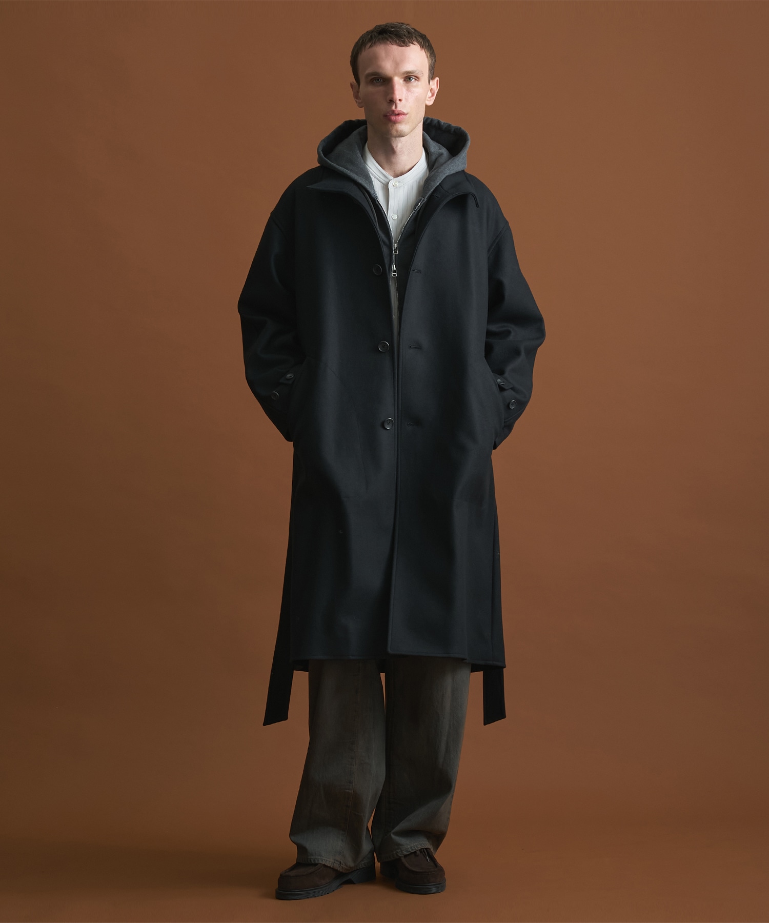 Super140sメルトンオーバーサイズスタンド