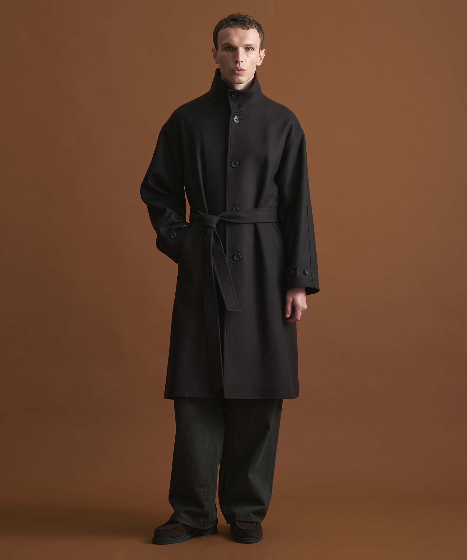 Super140sメルトンオーバーサイズスタンド