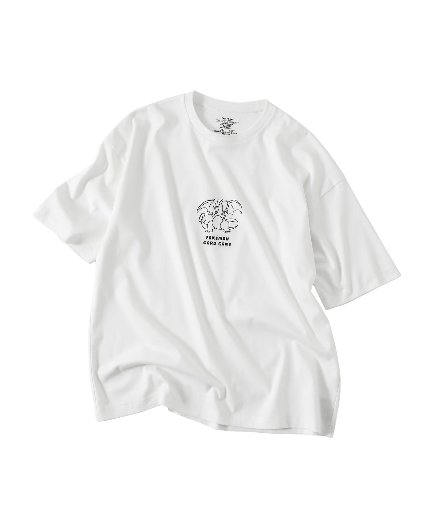 Big Size リザードン Tee 2 White Men Public Tokyo Online Store