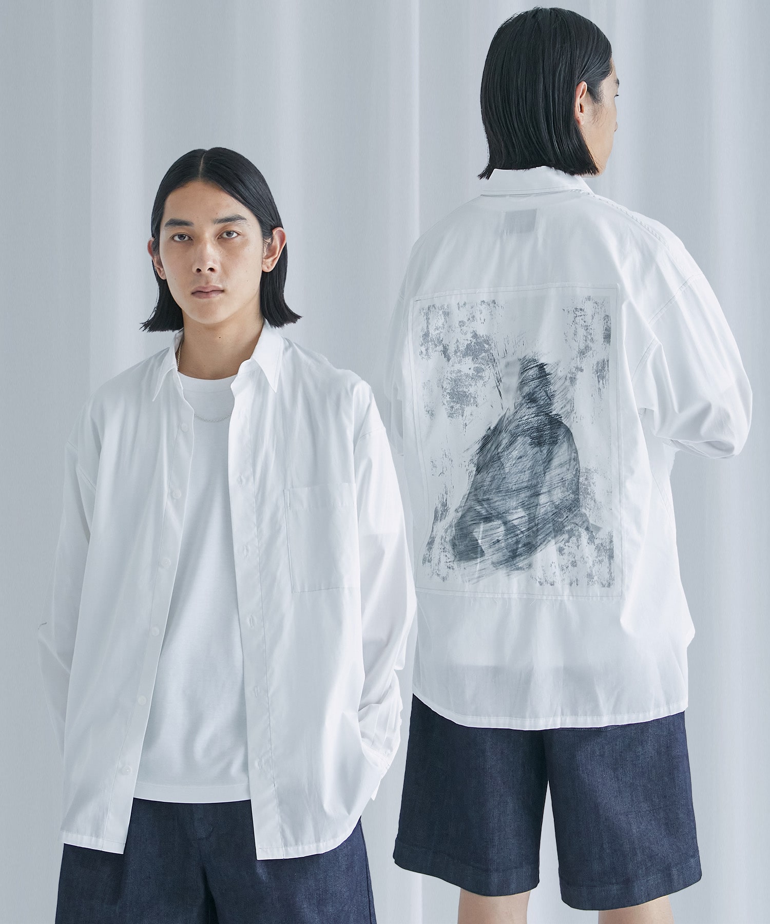 バックボウイプリントシャツ(1 WHITE): メンズ｜PUBLIC TOKYO ONLINE STORE