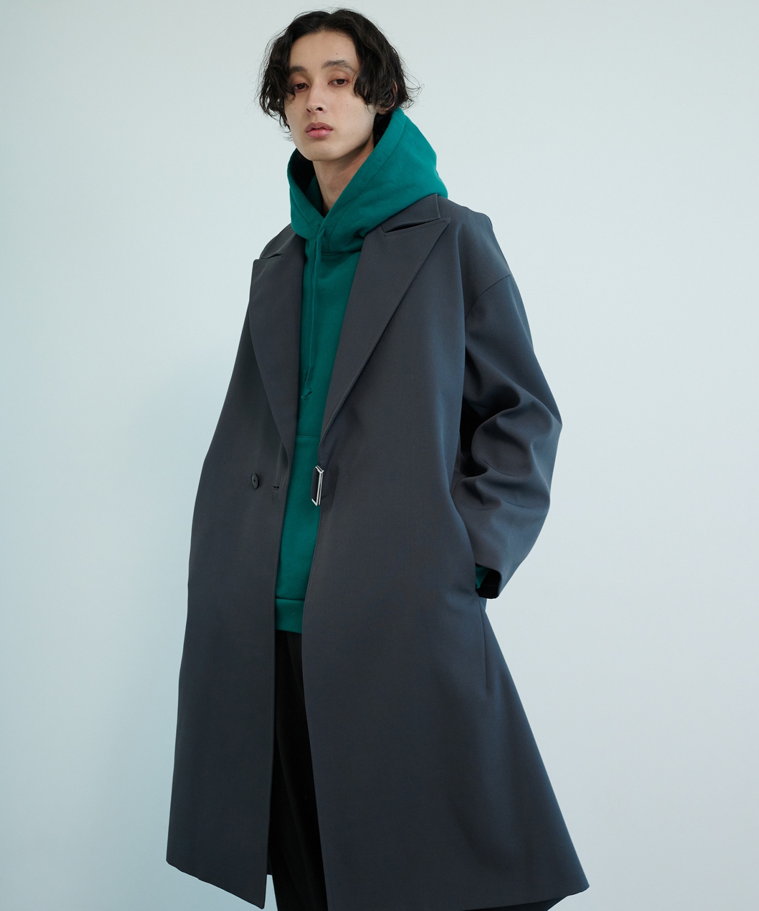 LIDNM WOOL GABA TRENCH COAT - ジャケット・アウター