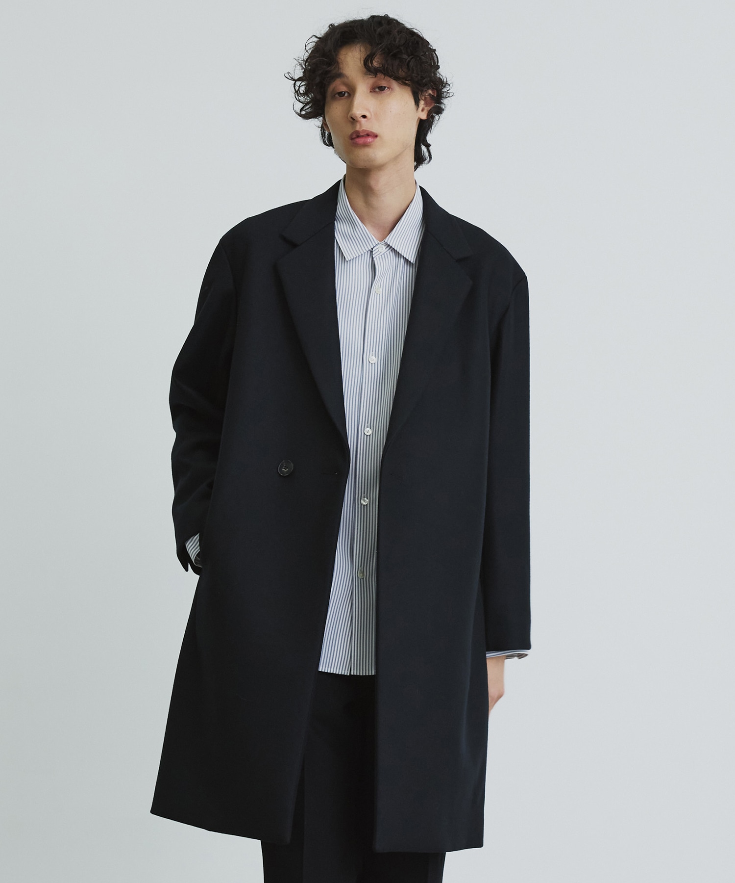 驚きの安さ 古着のネット kolor カラー 14aw ダブルチェスターコート