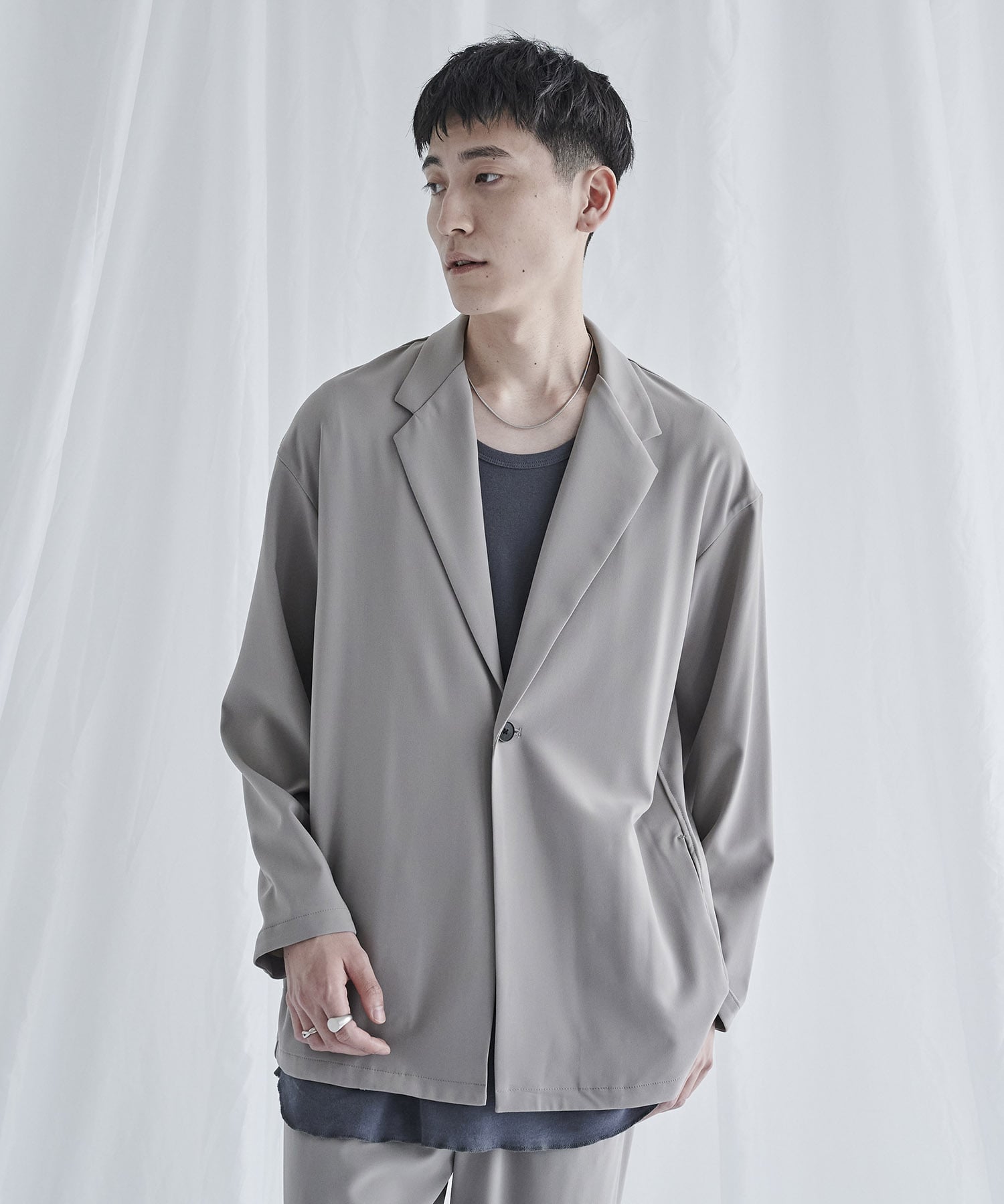 サマーオルタネイトシャツジャケット(1 LIGHT GREY): メンズ｜PUBLIC TOKYO ONLINE STORE