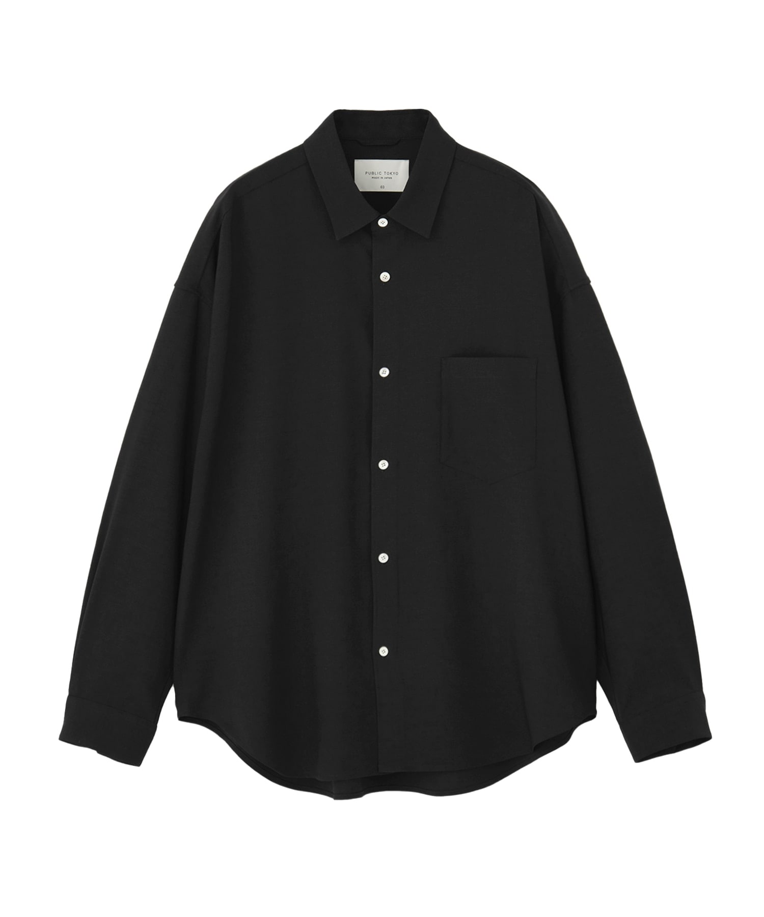 Public Tokyo 黒 コンフォートリラックスシャツ