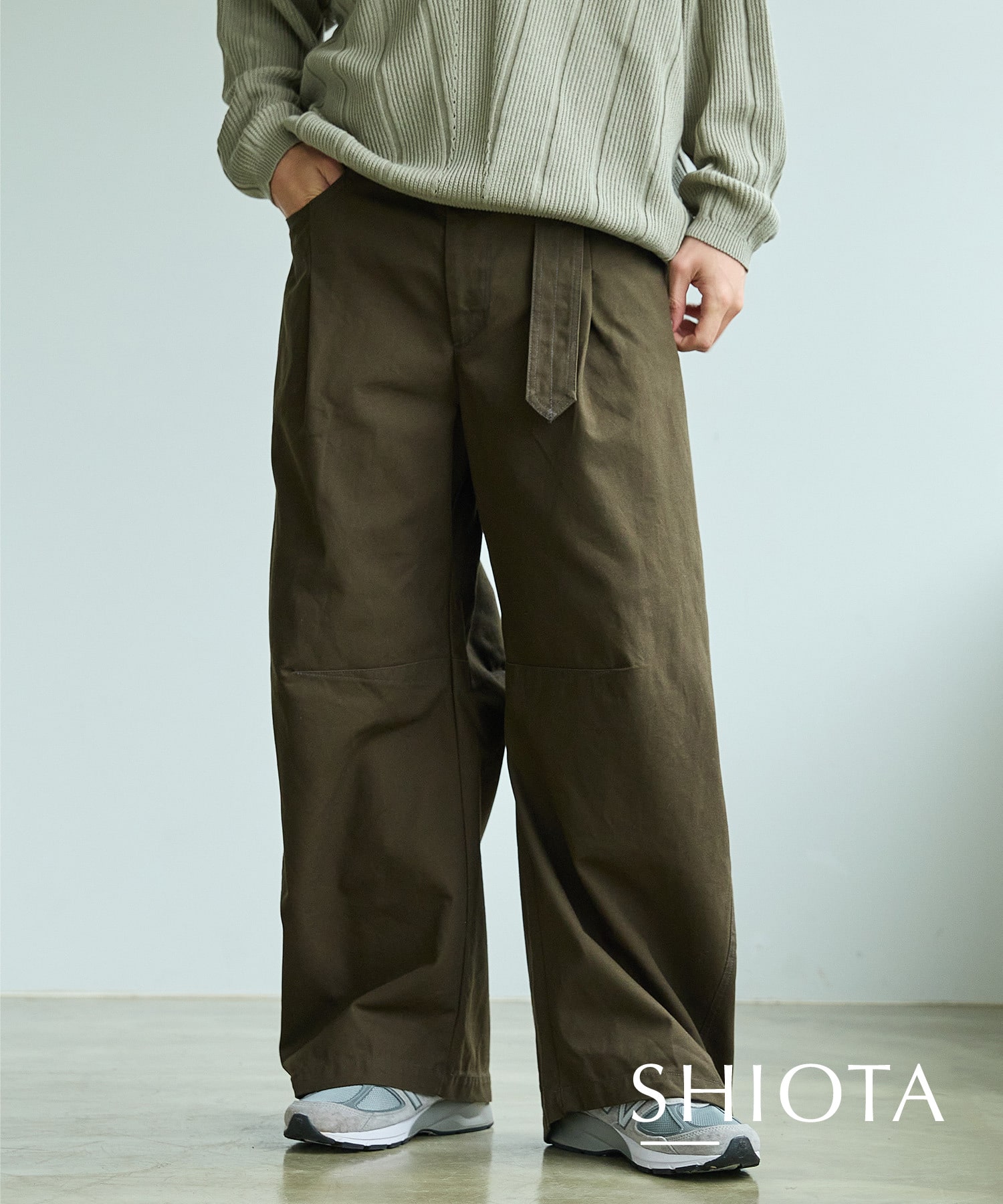 SHIOTA ベルトツイストワイド(1 KHAKI): : メンズ｜PUBLIC TOKYO