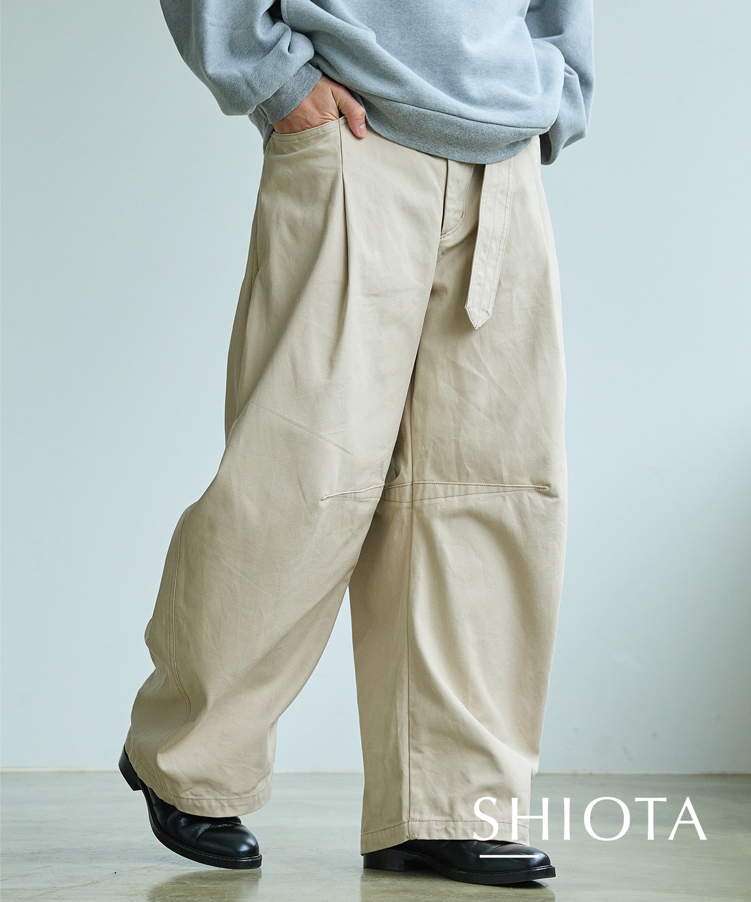 SHIOTA ベルトツイストワイド(1 KHAKI): : メンズ｜PUBLIC TOKYO
