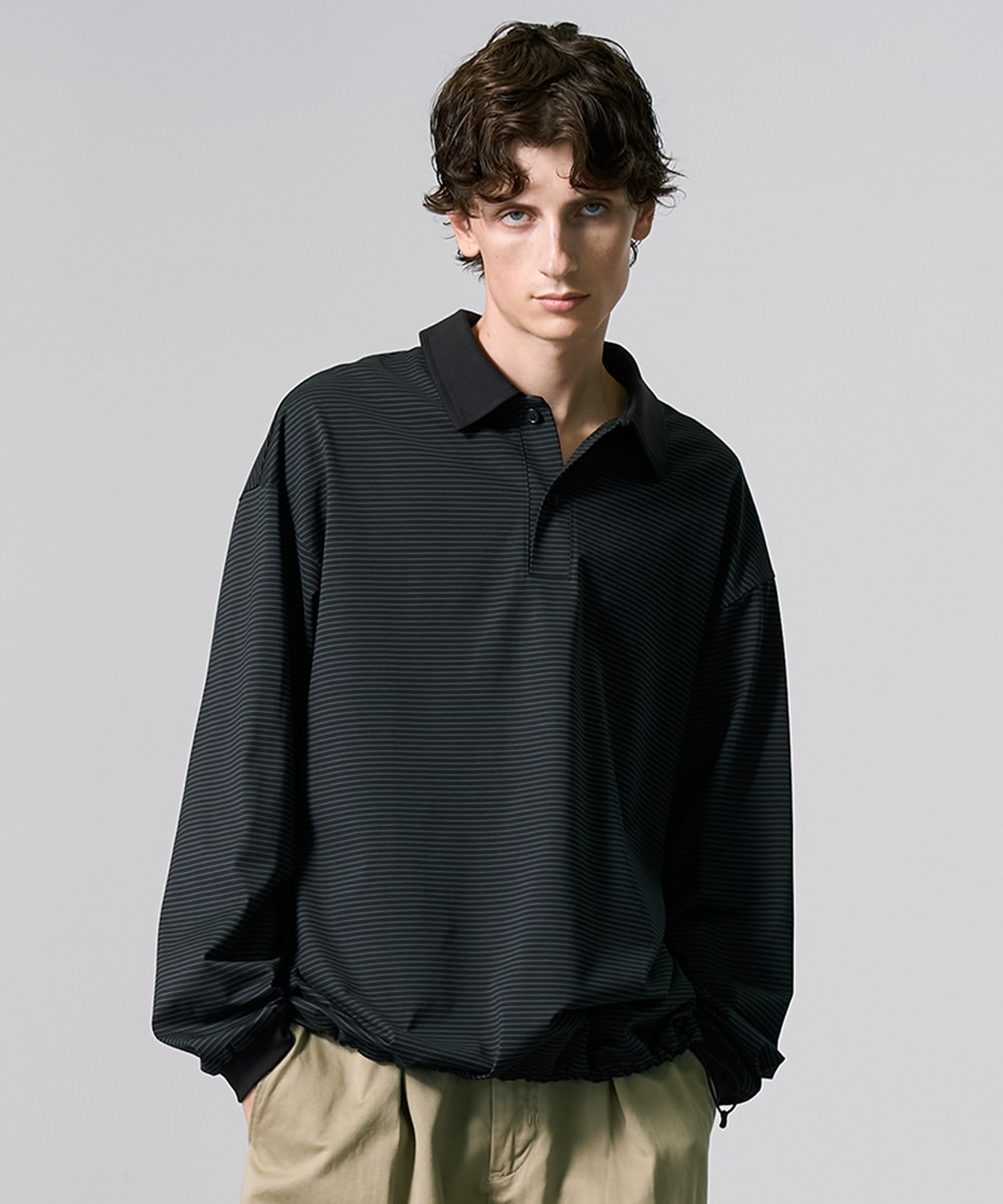 PUBLIC TOKYO ビューティーコットンコードポロ ビューティーコットンコードポロ(1 BLACK): : メンズ|PUBLIC