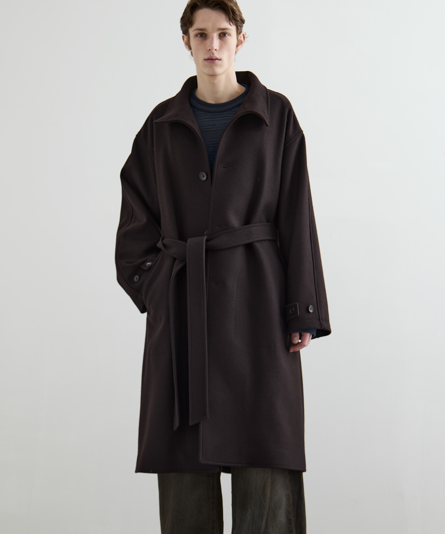 Super140sメルトンスタンドコート(1 DARK GREY): : メンズ｜PUBLIC