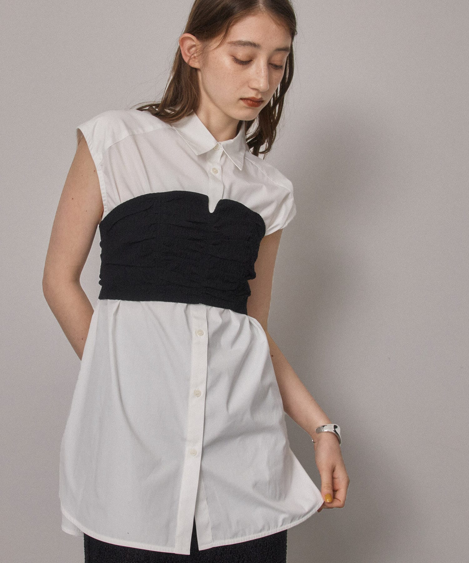 ビスチェレイヤードシャツ(FREE WHITE): ウィメンズ｜PUBLIC TOKYO ONLINE STORE