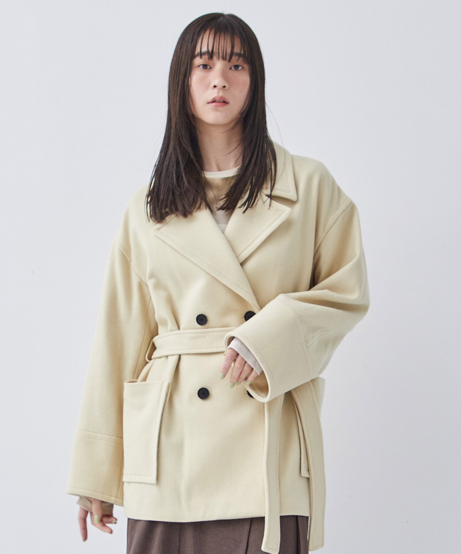 1 162551005066 COAT COLLAR IVORY OVER SHORT オーバーカラーショート 