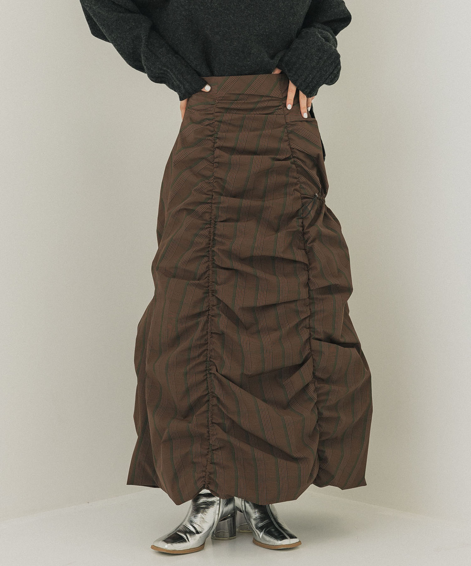 ギャザーバルーンスカート(1 BLACK): : ウィメンズ｜PUBLIC TOKYO
