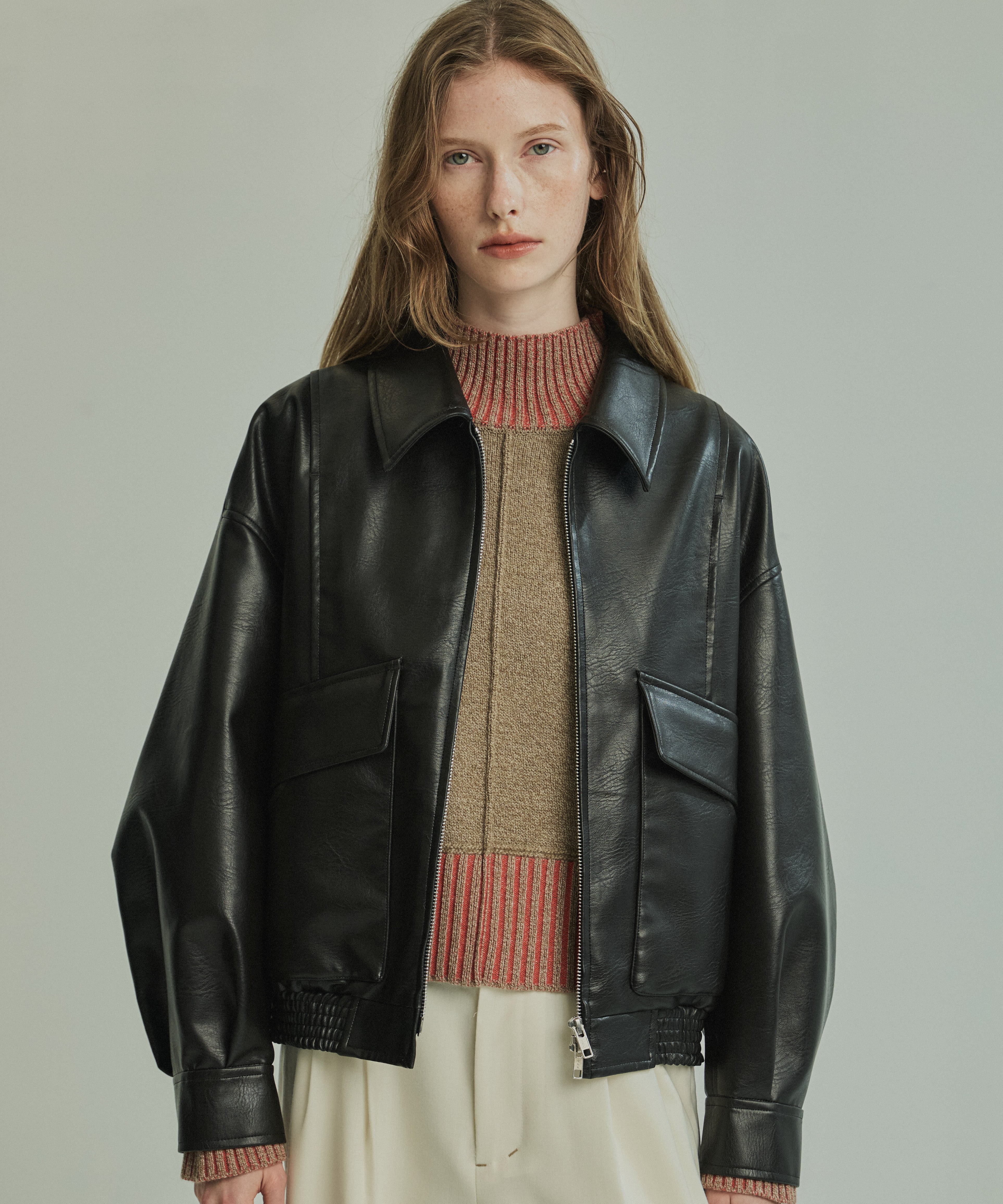 フローヨークレザーブルゾン(FREE BLACK): : ウィメンズ｜PUBLIC