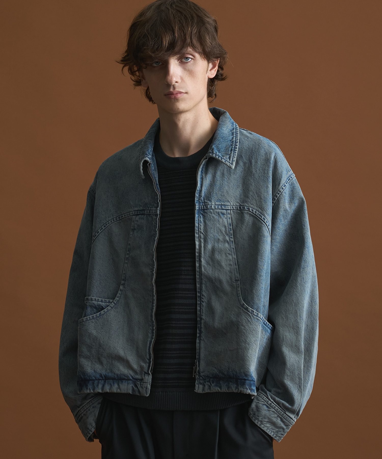 PUBLIC DENIM BLEACH BLOUSON