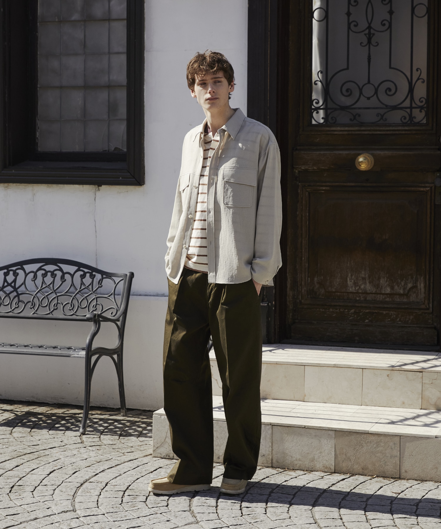 ナチュラルボーダーヘンリーロンT