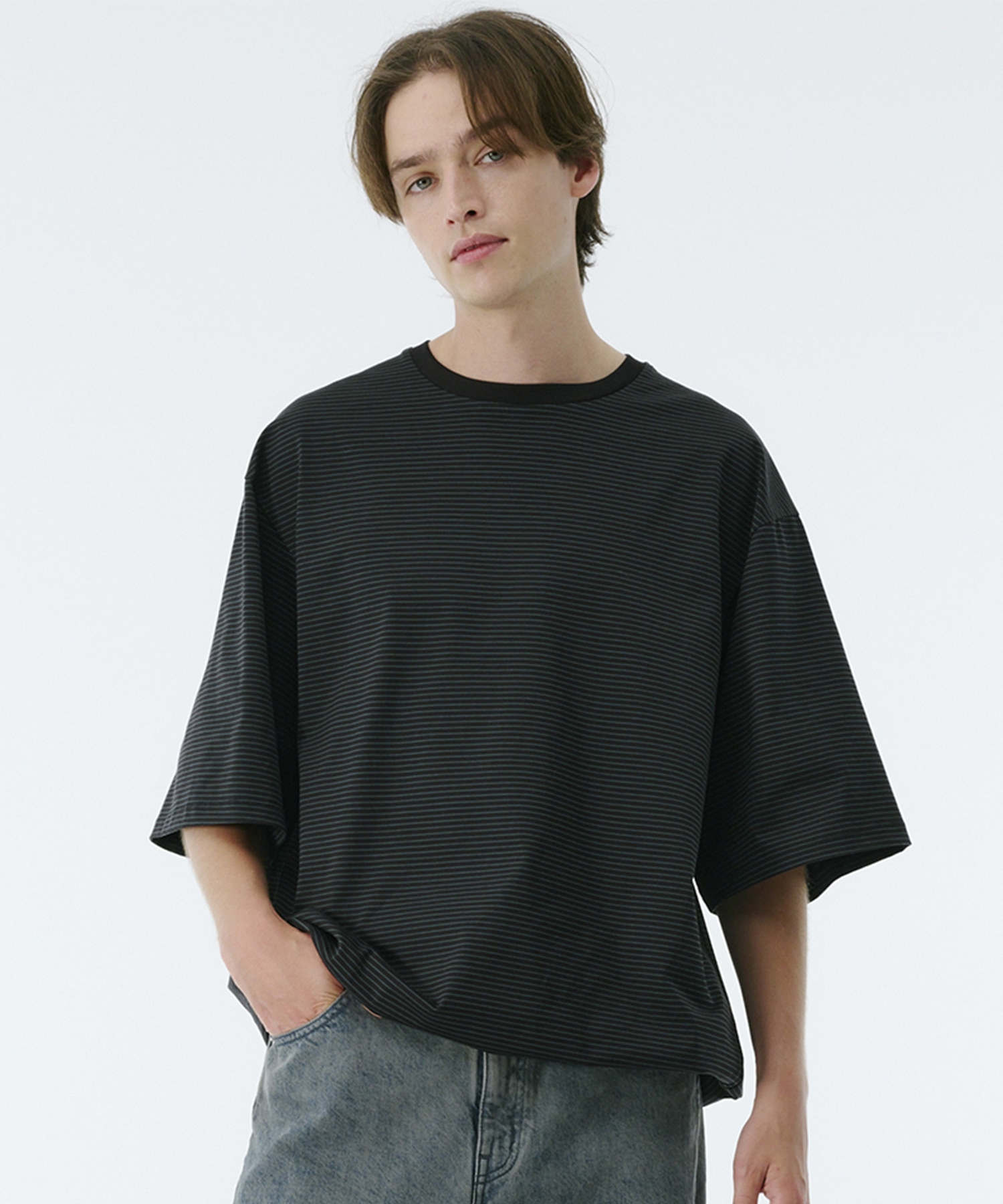 ビューティーコットンコードボーダーTEE