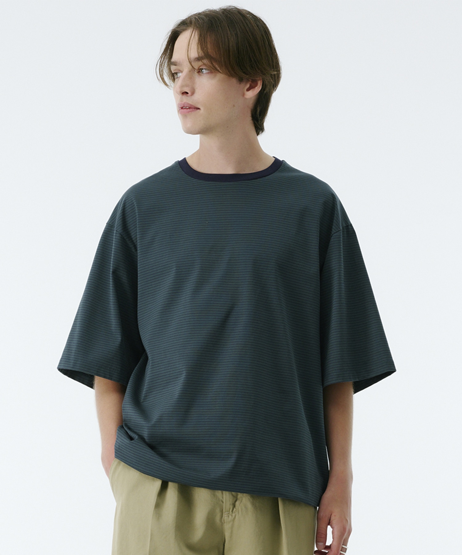 ビューティーコットンコードボーダーTEE