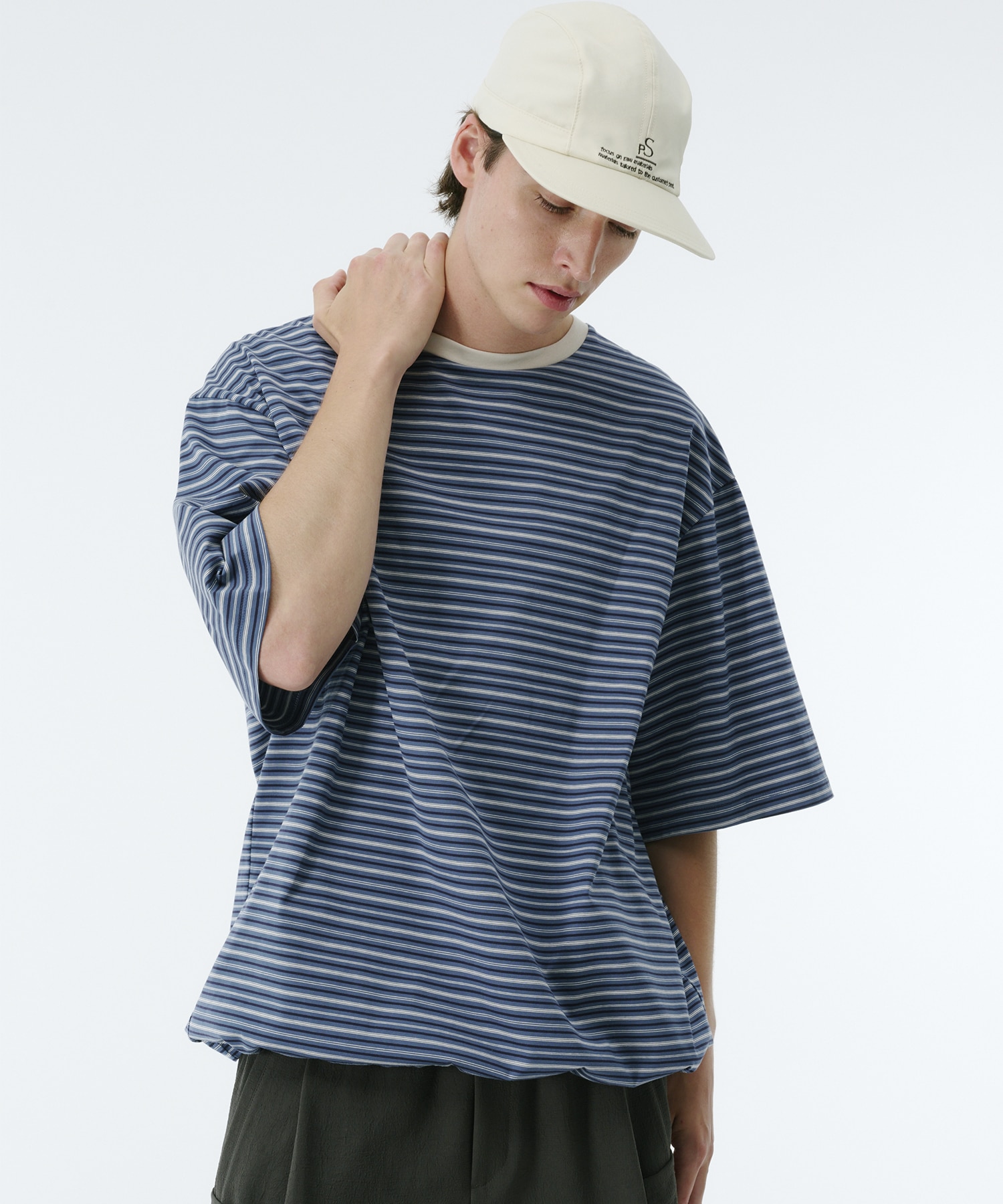 ビューティーコットンコードボーダーTEE