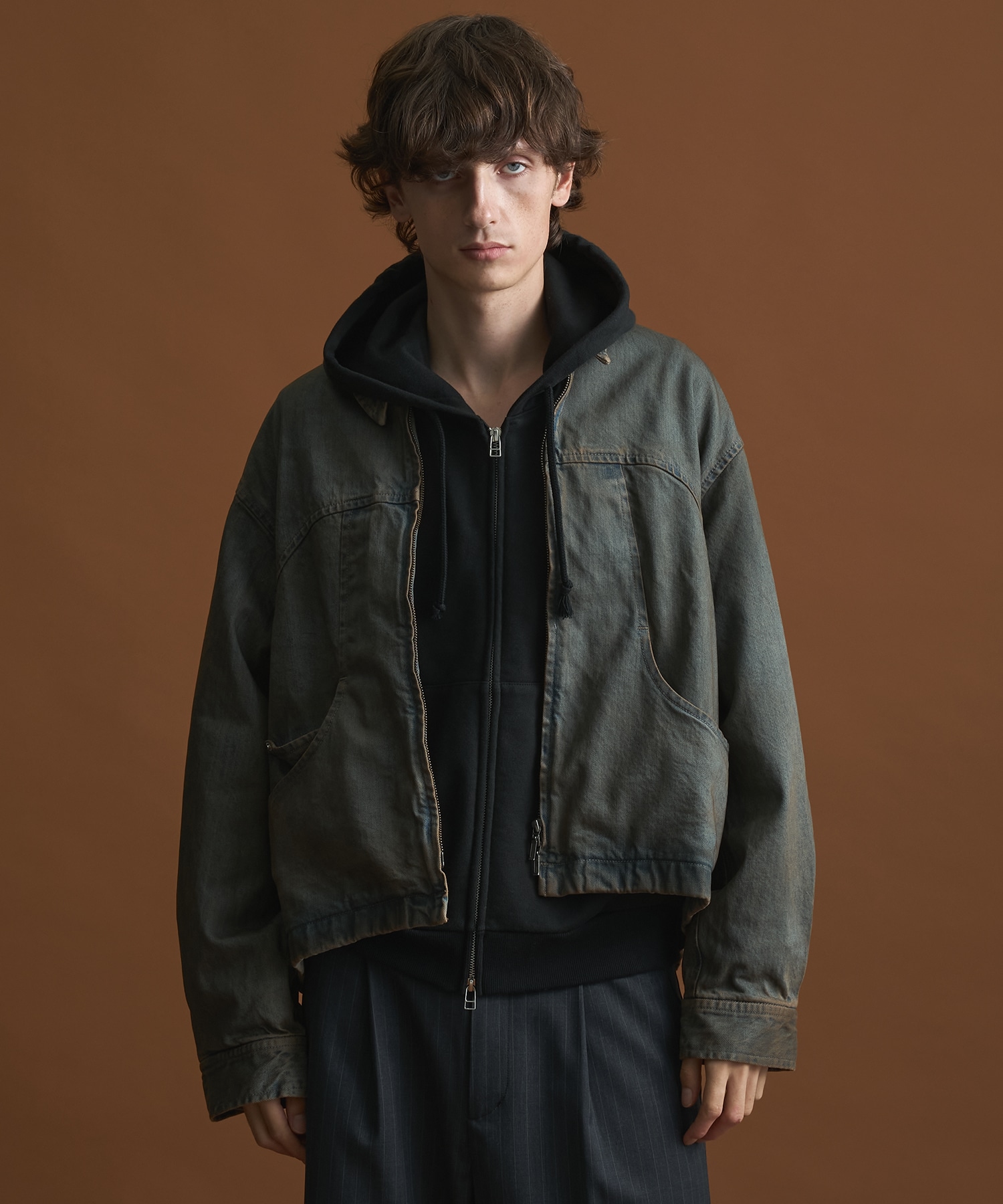 PUBLIC DENIM BLEACH BLOUSON