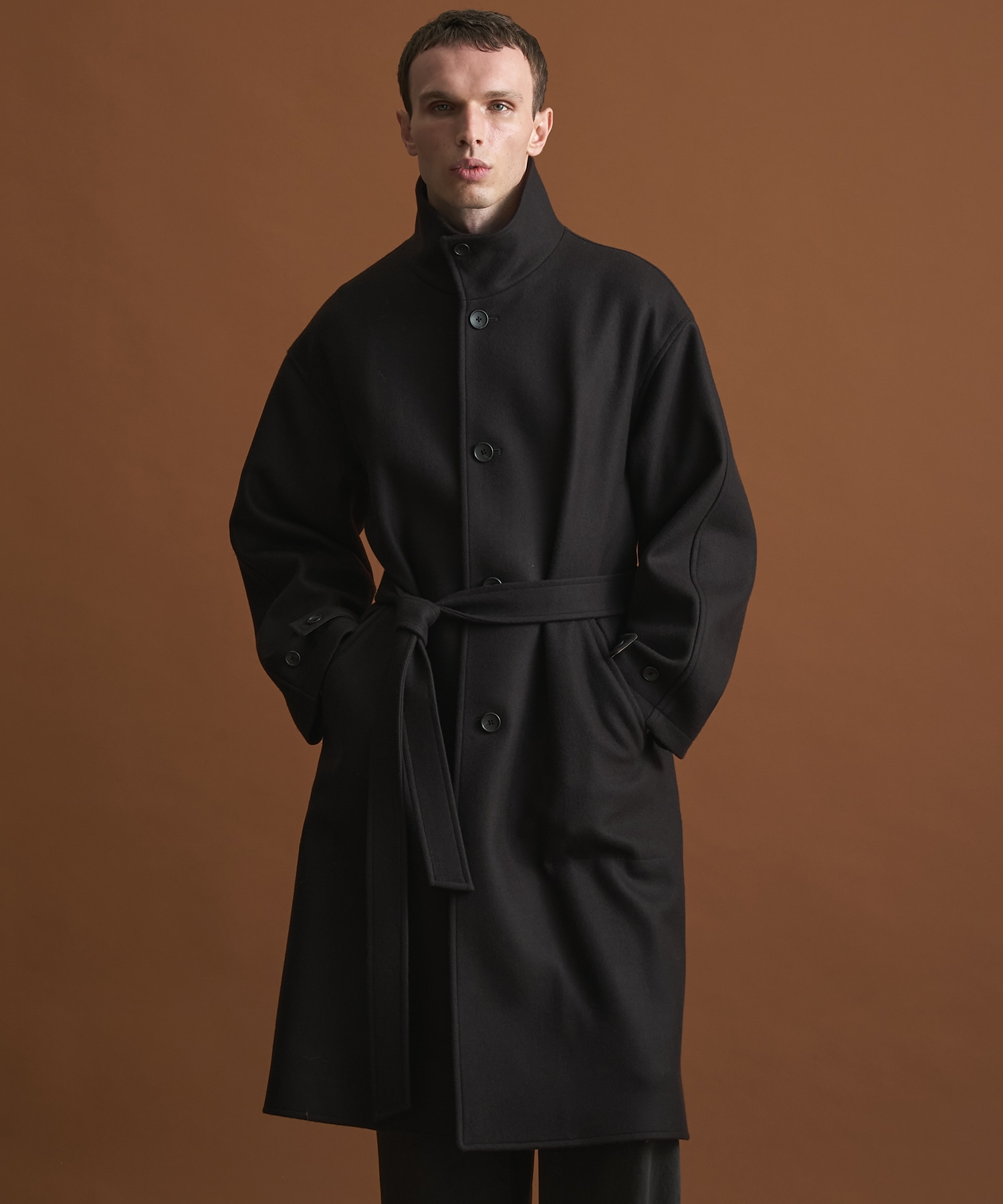 Super140sメルトンオーバーサイズスタンド