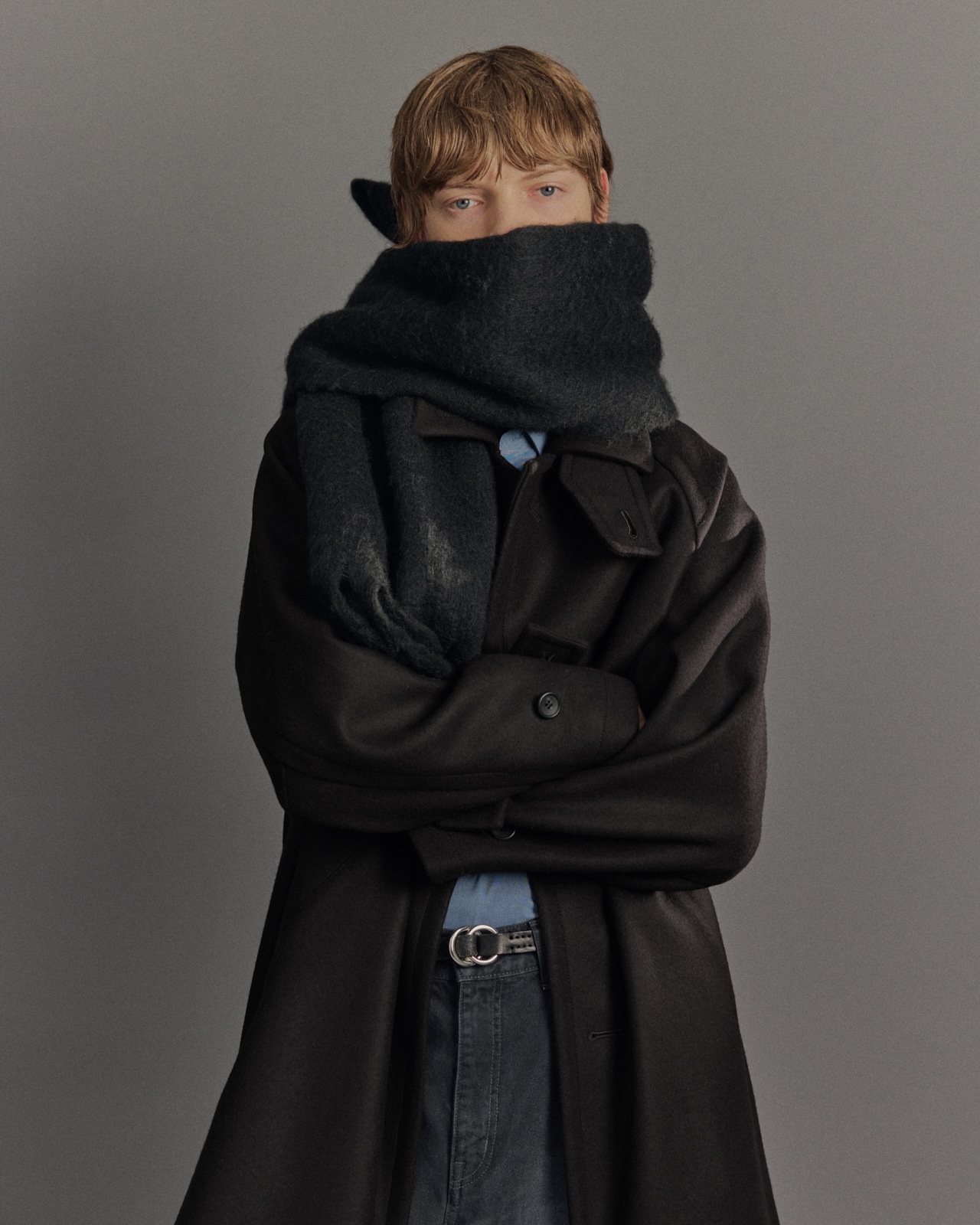 Super140s メルトンオーバーサイズバルカラーコート