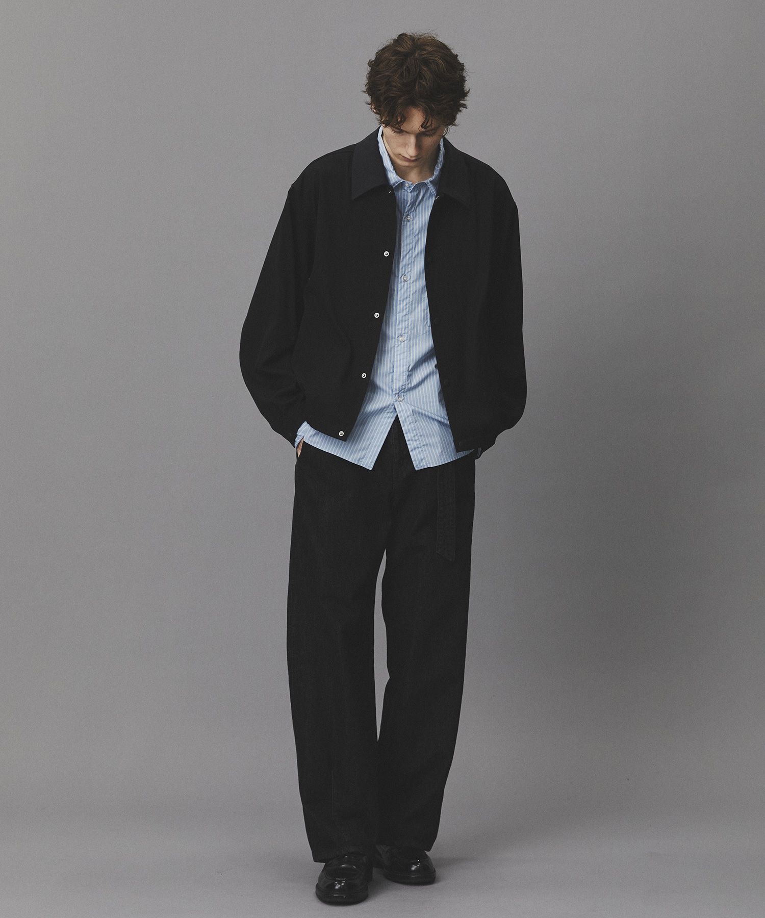 ブラッシュドカラーオーバーコーチブルゾン