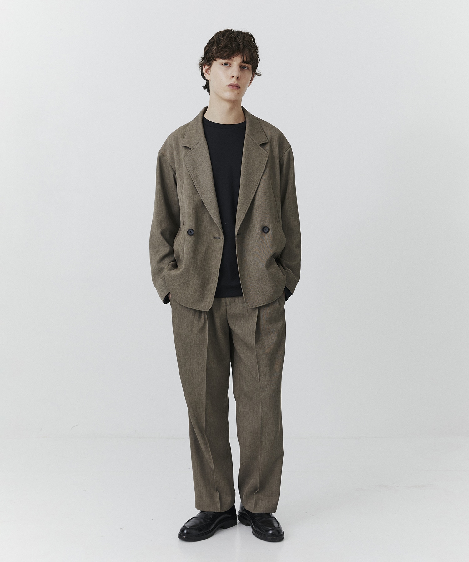 【WEB限定】AQUA WOOLカルゼダブルセットアップ