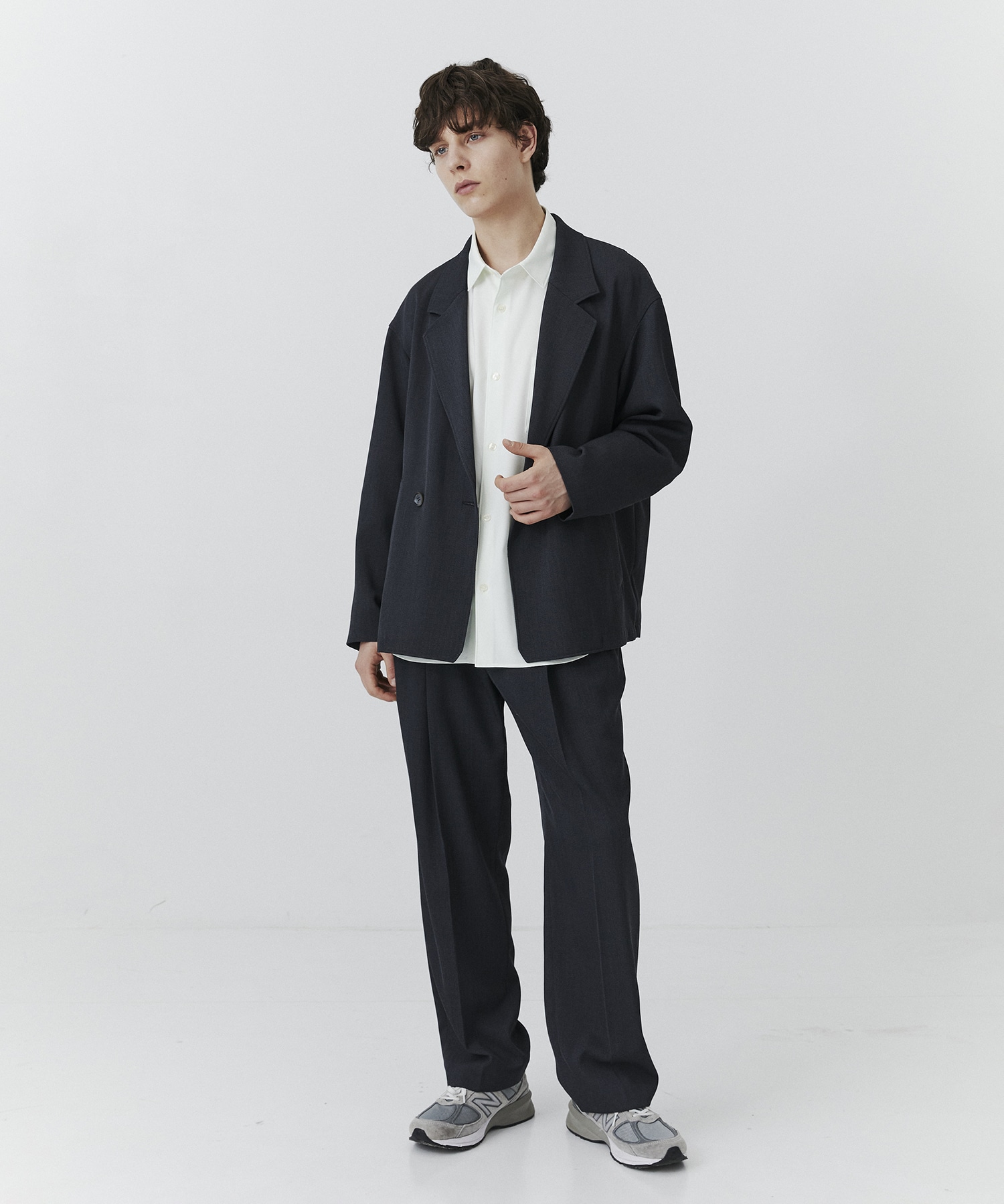 【WEB限定】AQUA WOOLカルゼダブルセットアップ