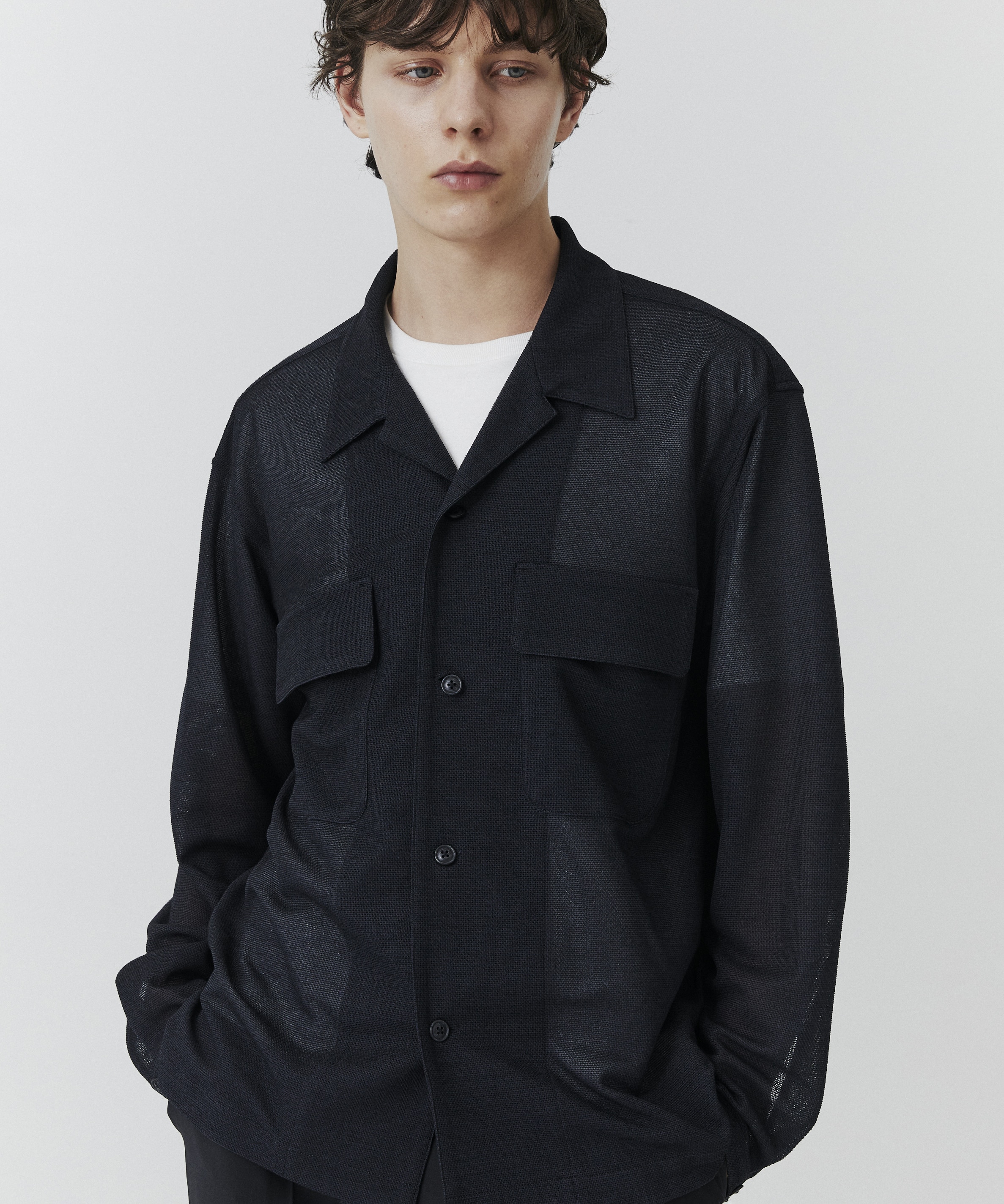 リネンライクリラックスCPOシャツ