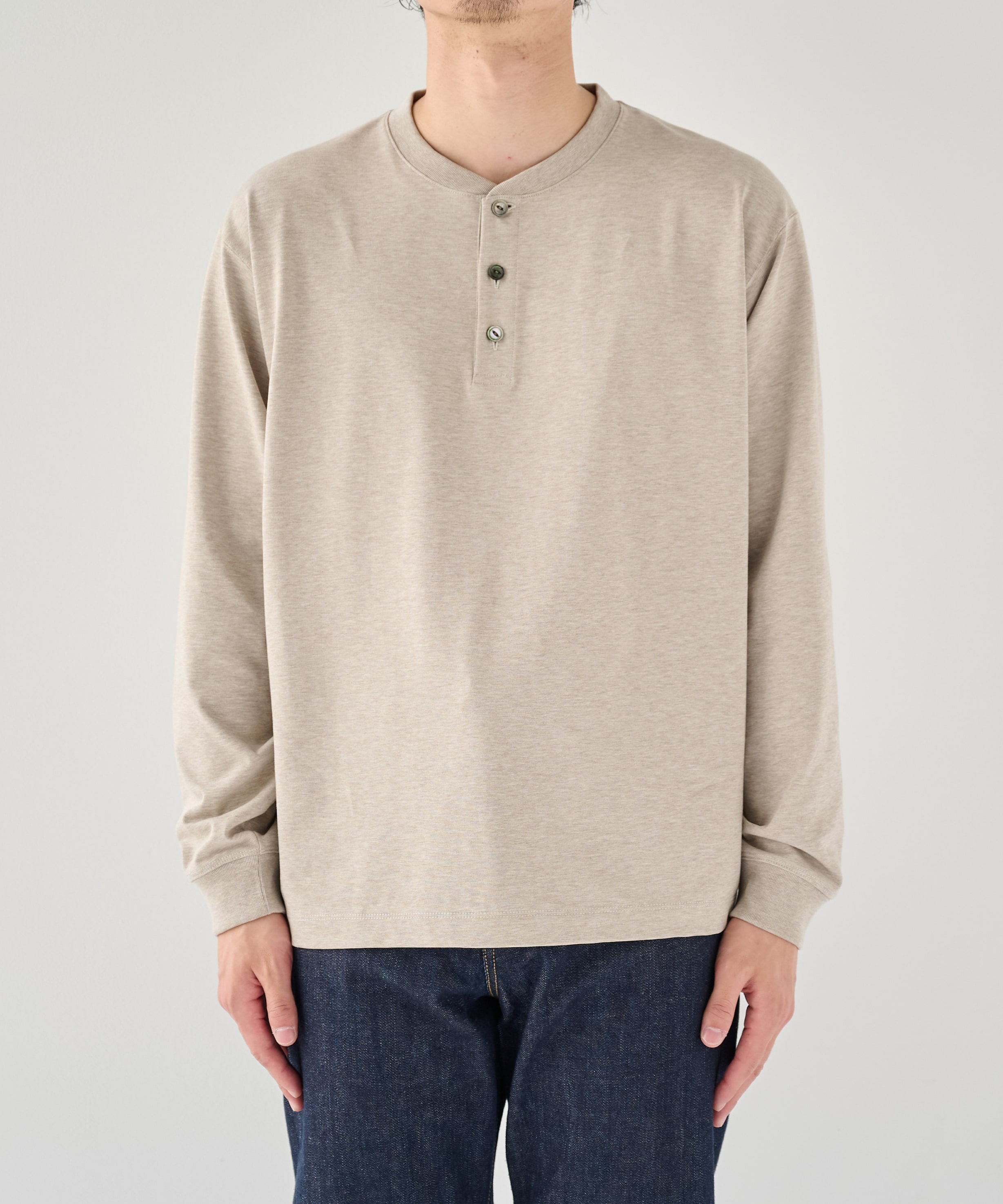 メランジヘンリーネックTEE