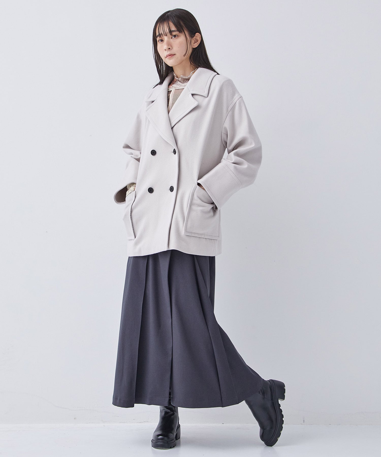 1 162551005066 COAT COLLAR IVORY OVER SHORT オーバーカラーショート