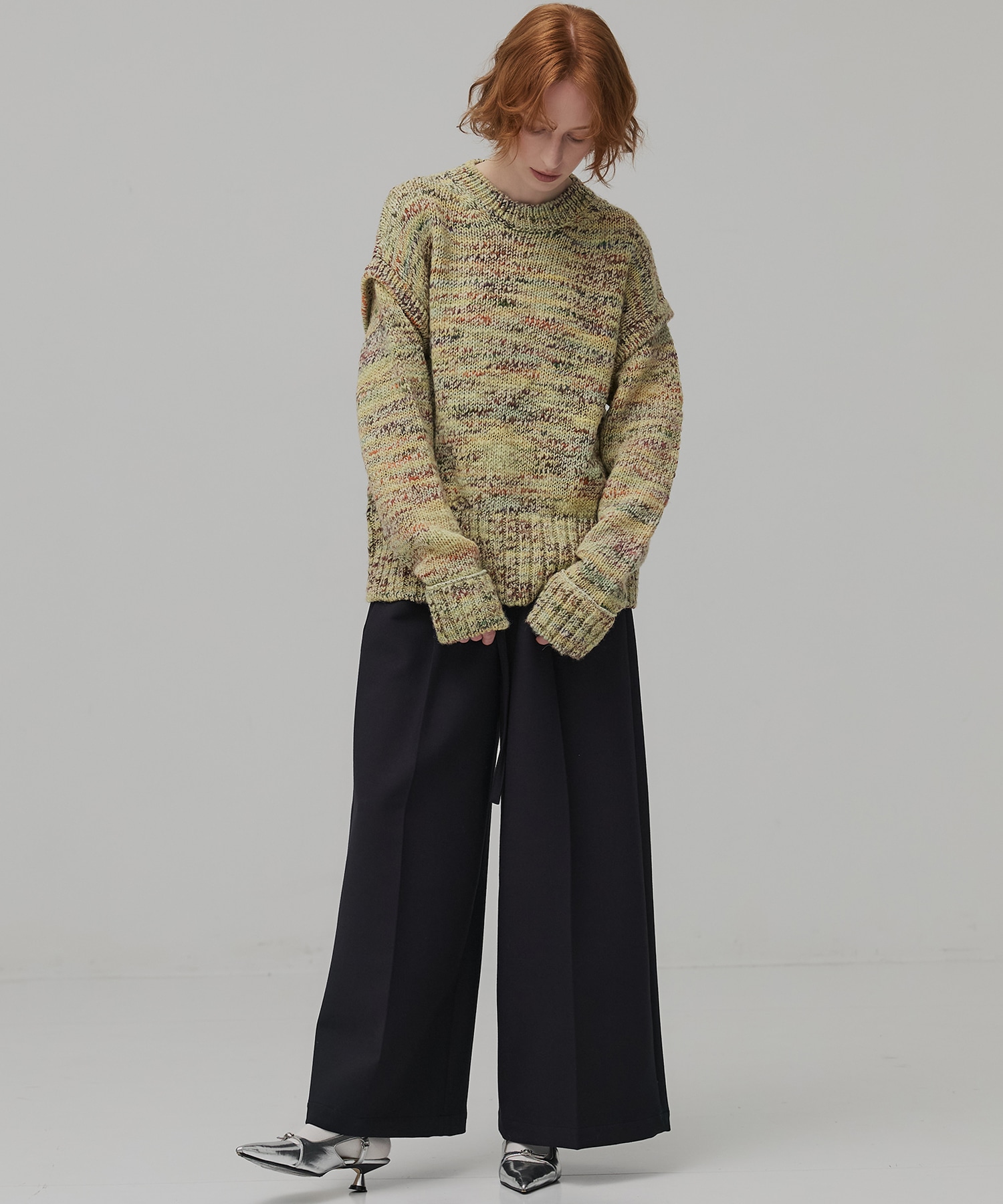 ロービングミックスカラーニット