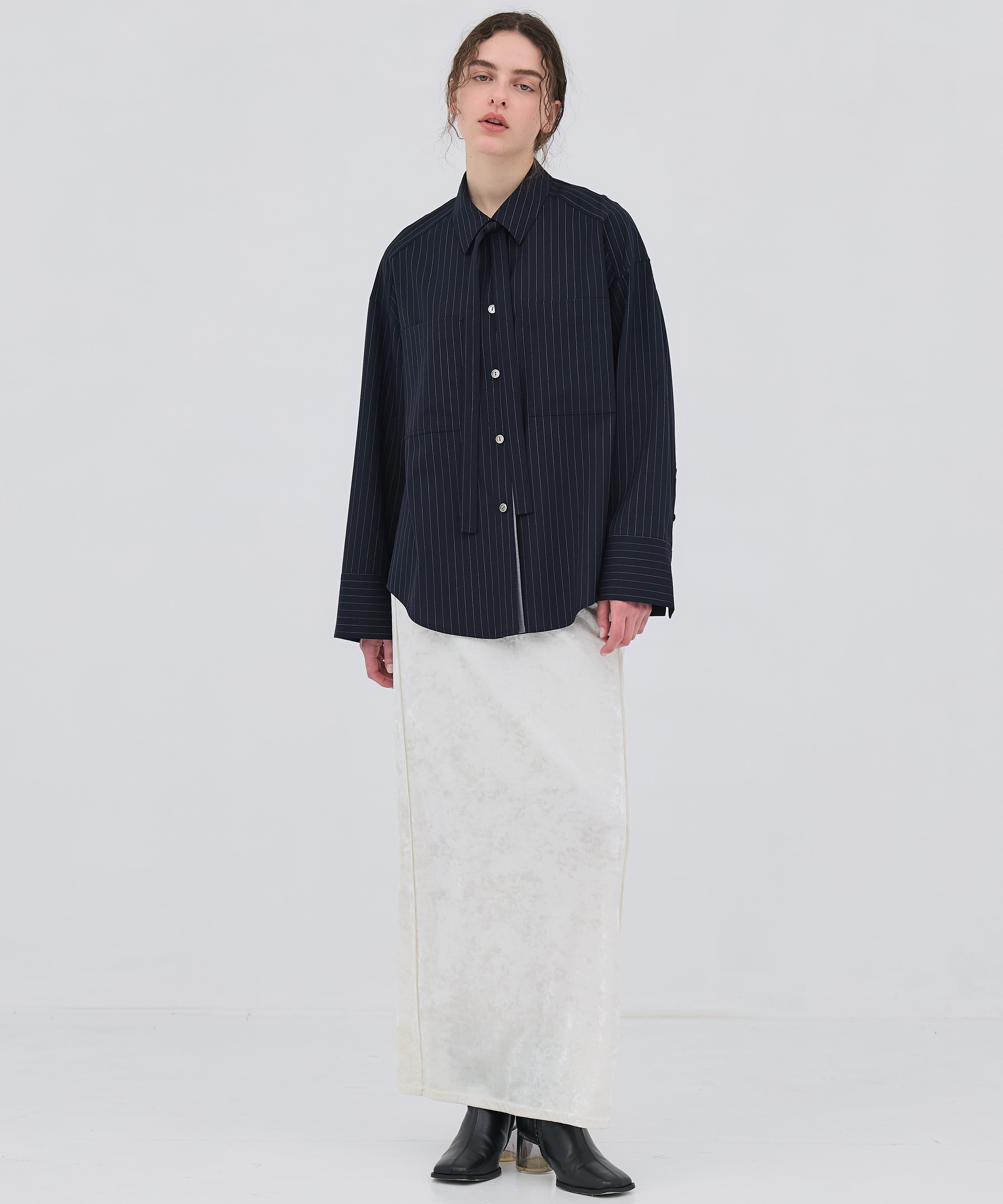 ワイドカフスボウタイシャツ