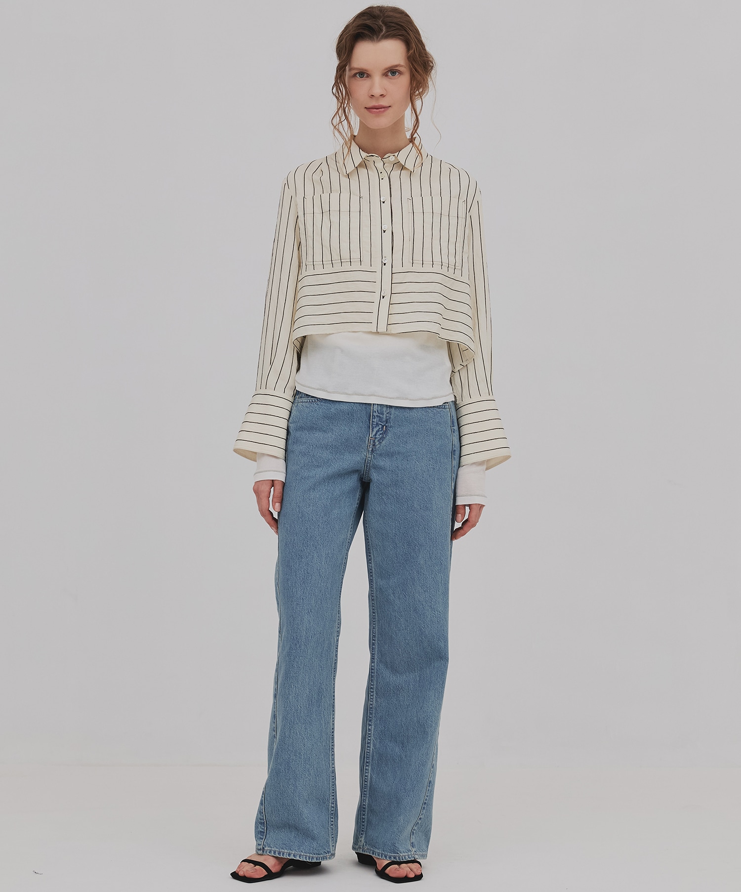 ダブルポケットレーヨンショートシャツ