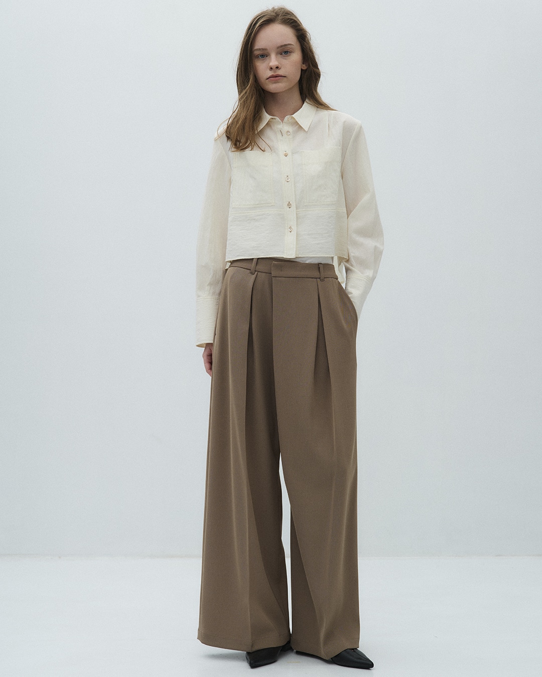 ダブルポケットレーヨンショートシャツ