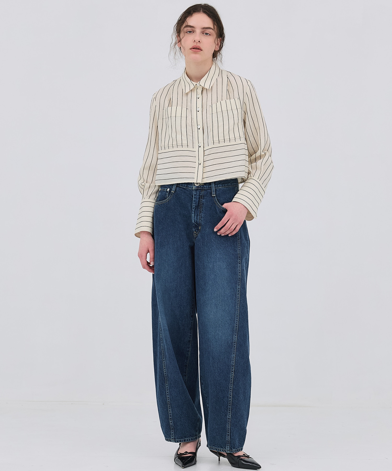 ダブルポケットレーヨンショートシャツ