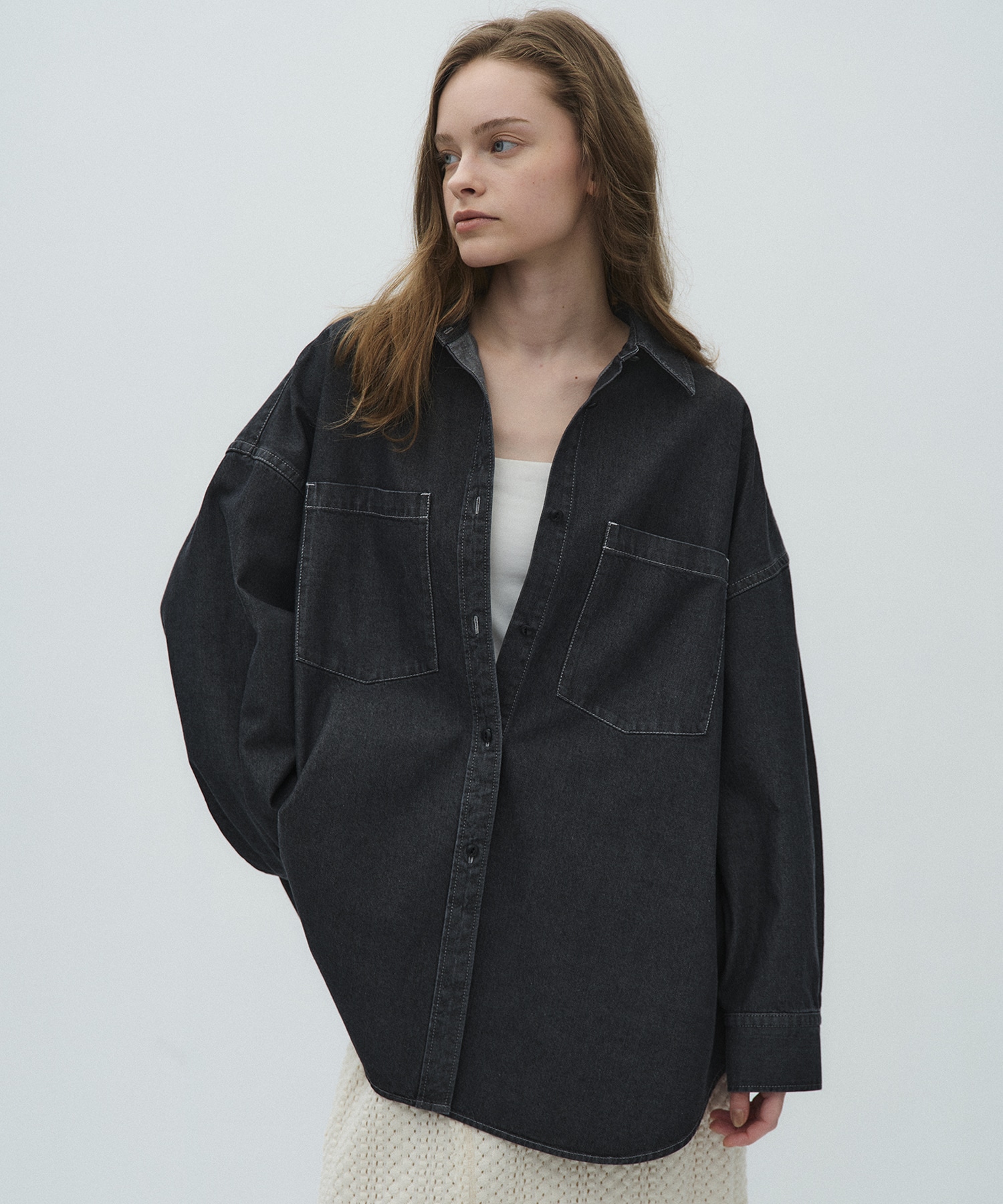 オーバーサイズデニムシャツ