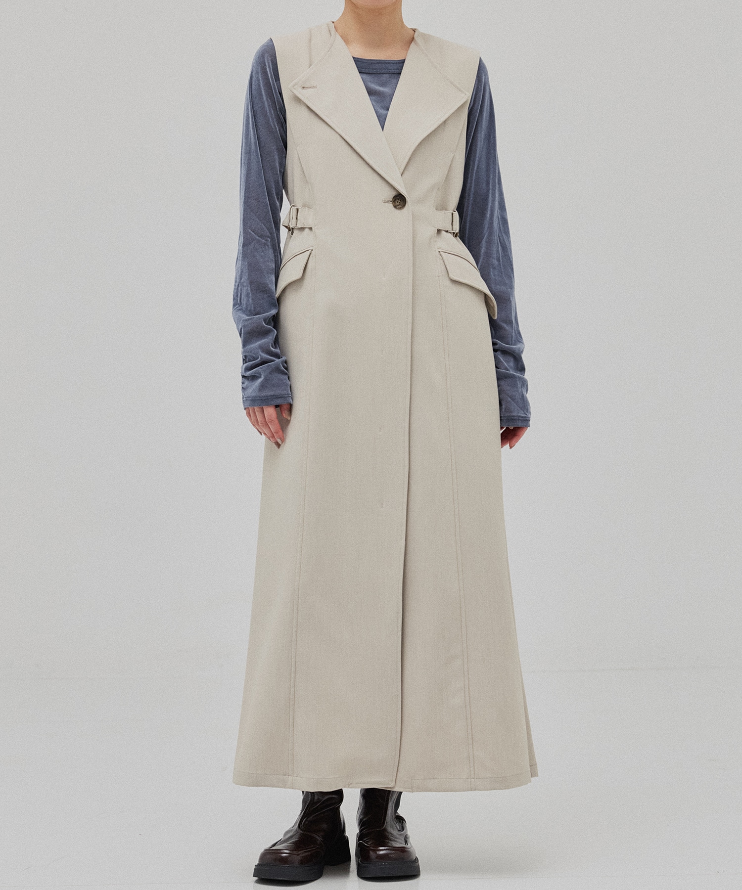 ベルテッドジレワンピ