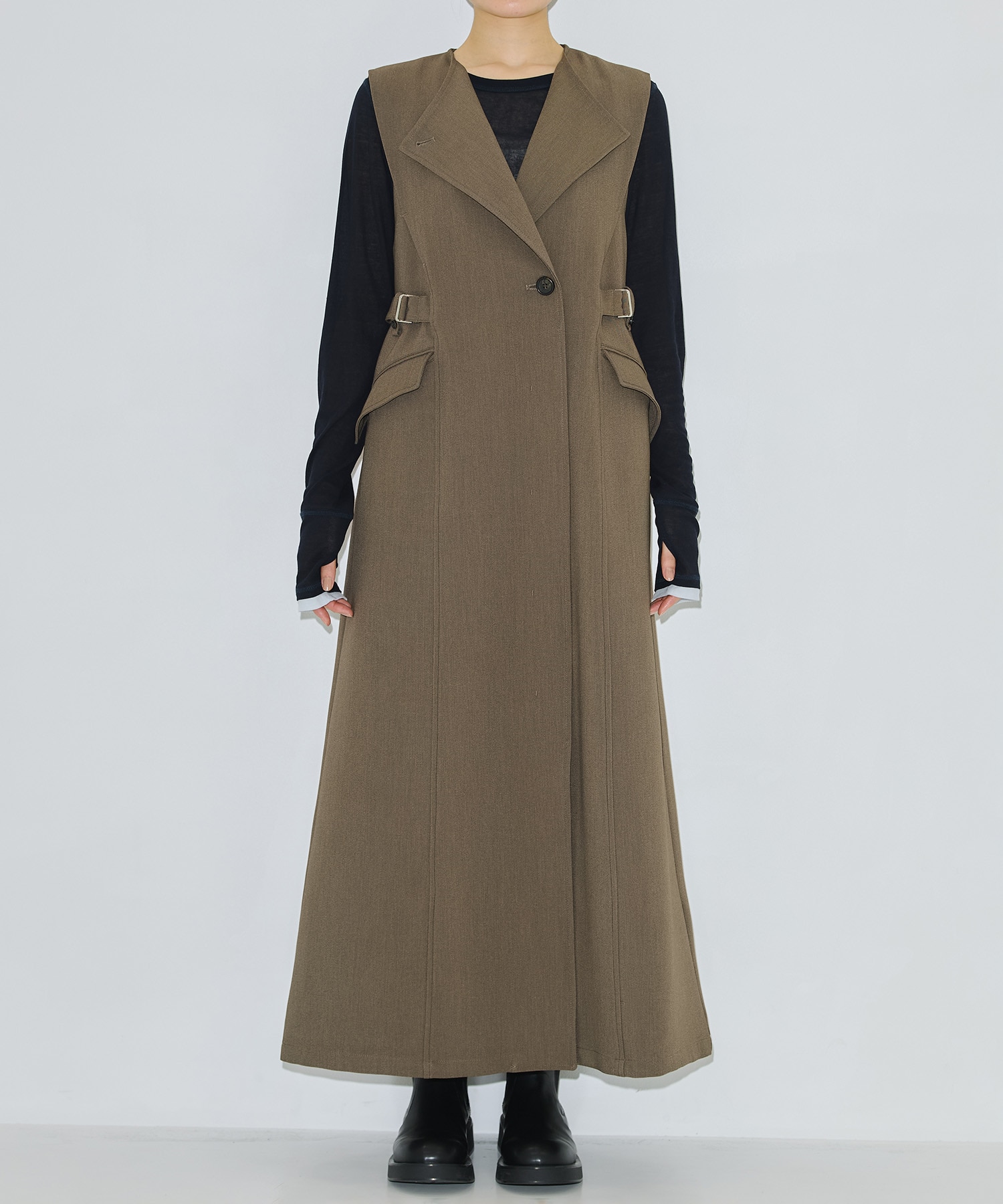 〈残りわずか〉ベルテッドジレワンピ