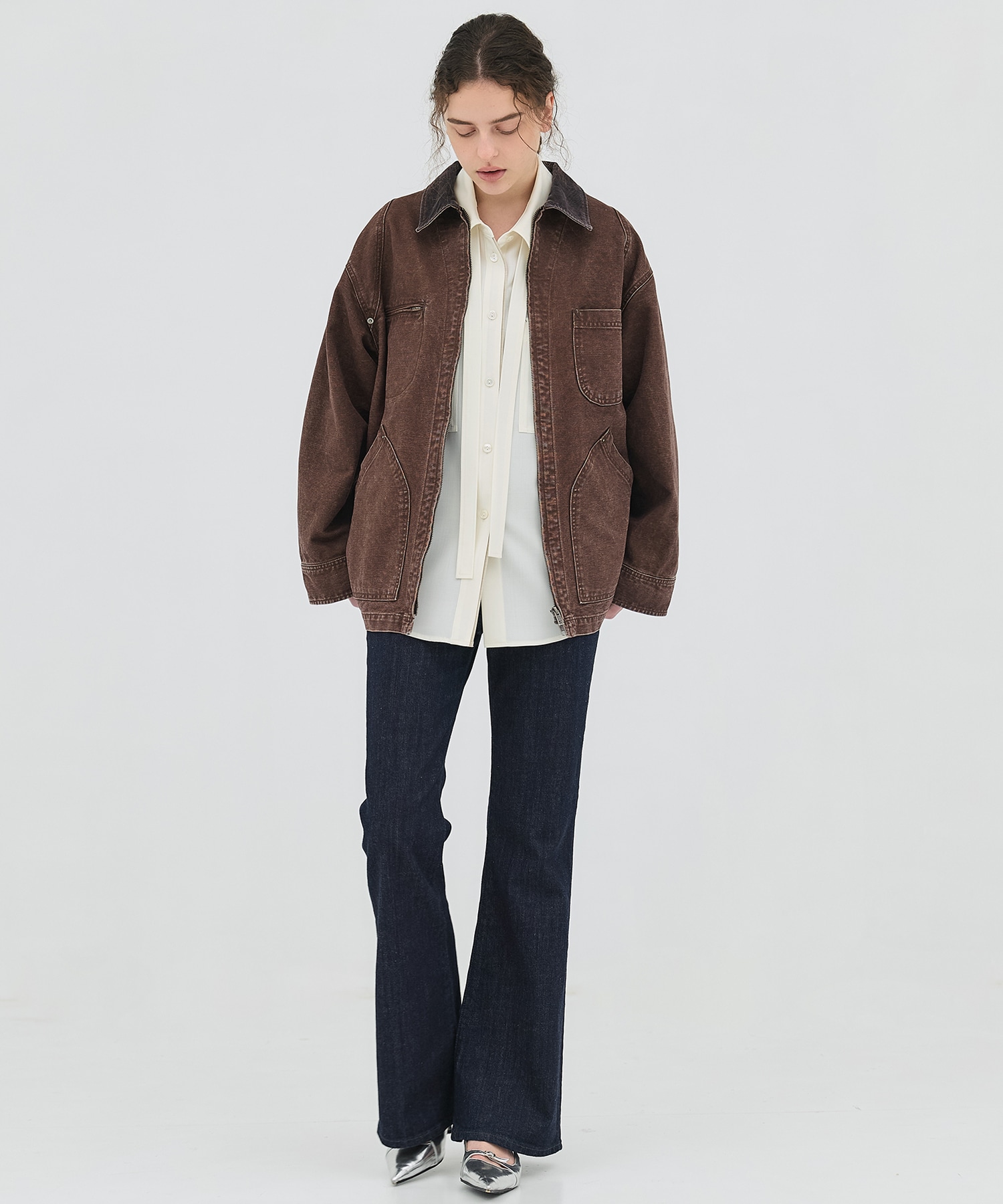 ジップカバーオールブルゾン