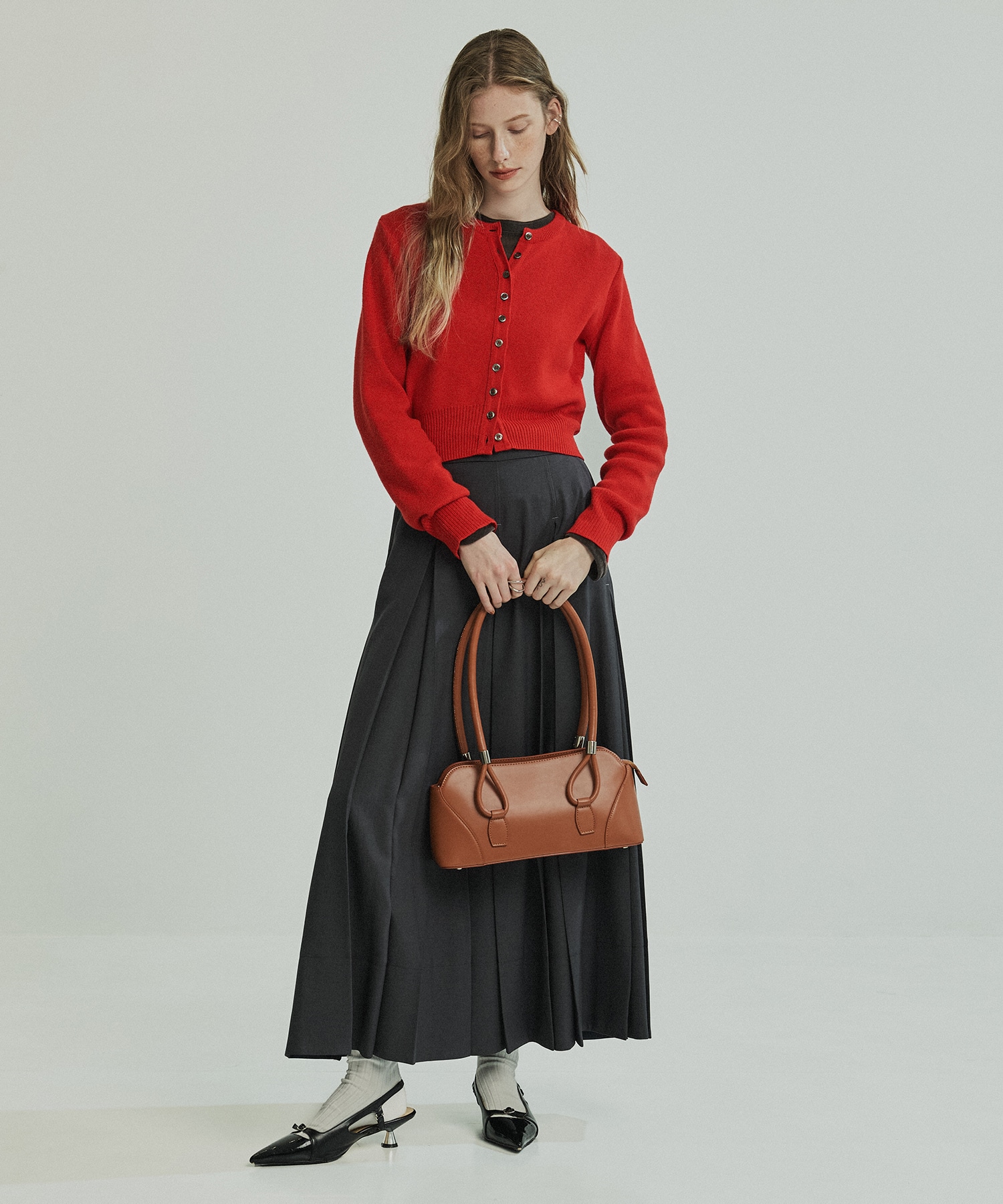 コットンカシミヤクルーカーデ