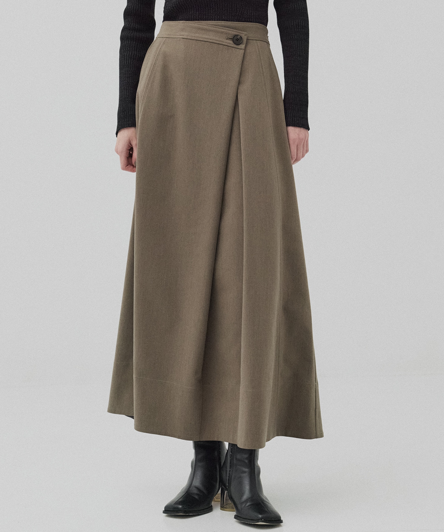 ラップフレアスカート