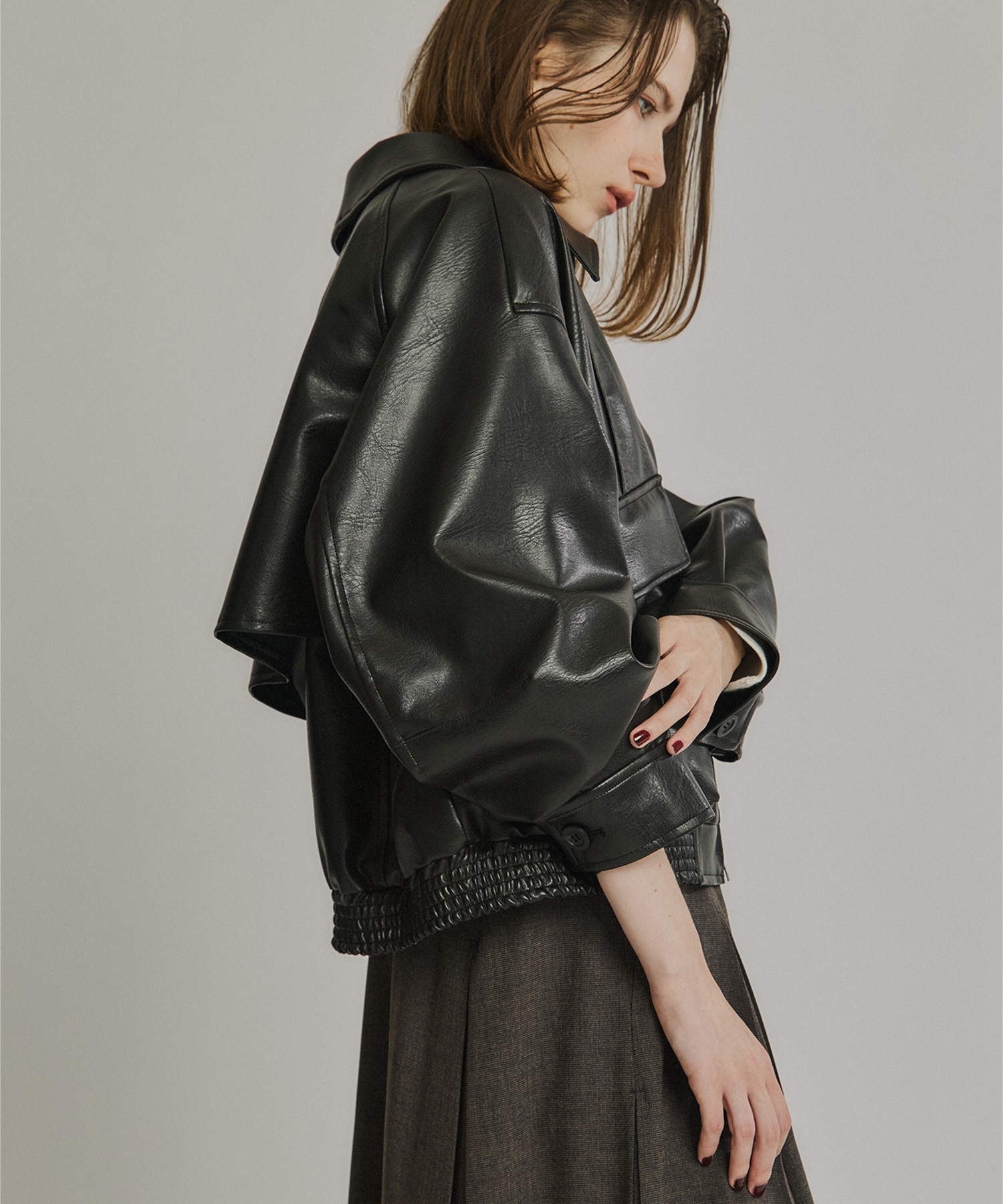 【再入荷】フローヨークレザーブルゾン