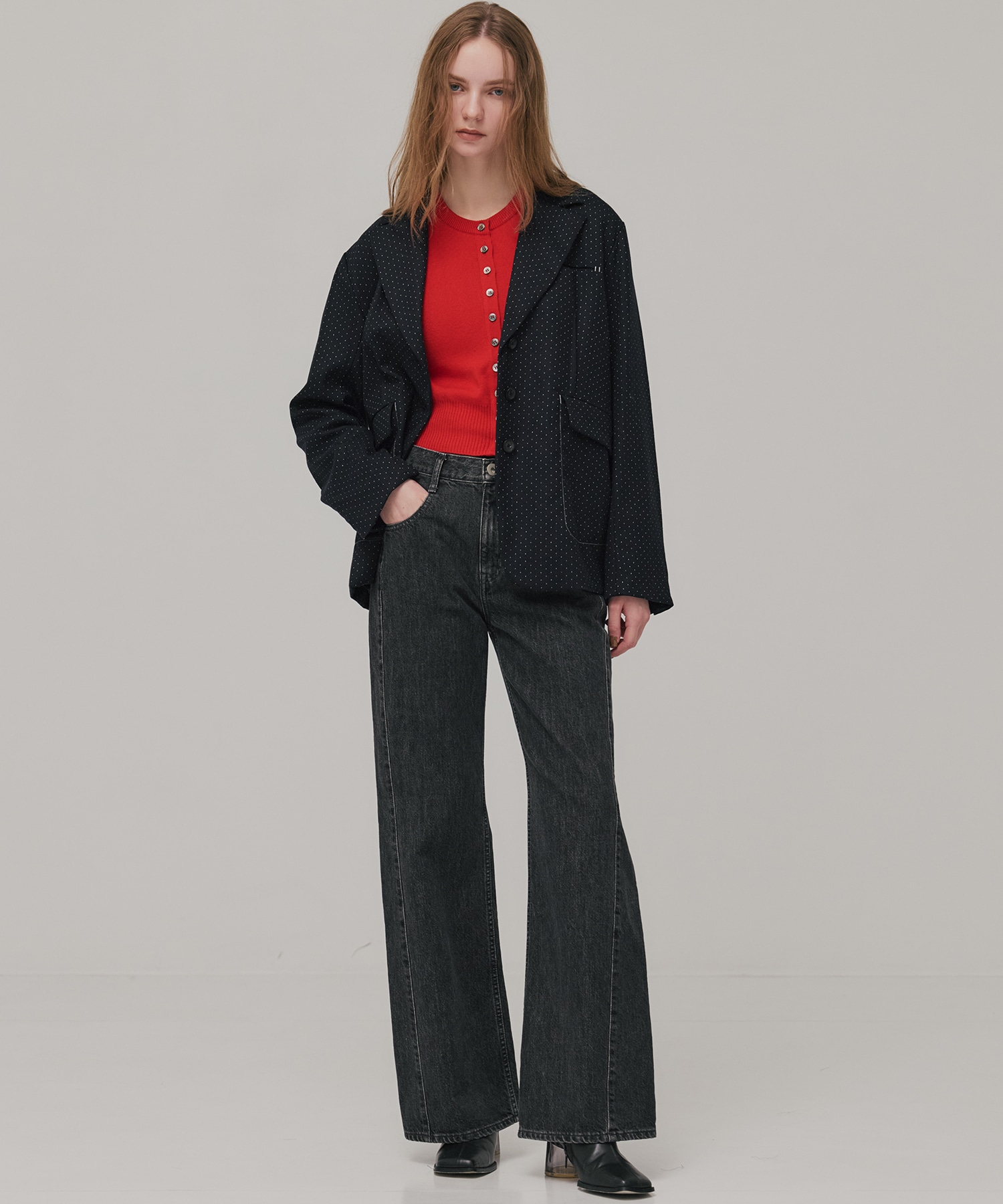 ダブルクロスノッチドラペルジャケット