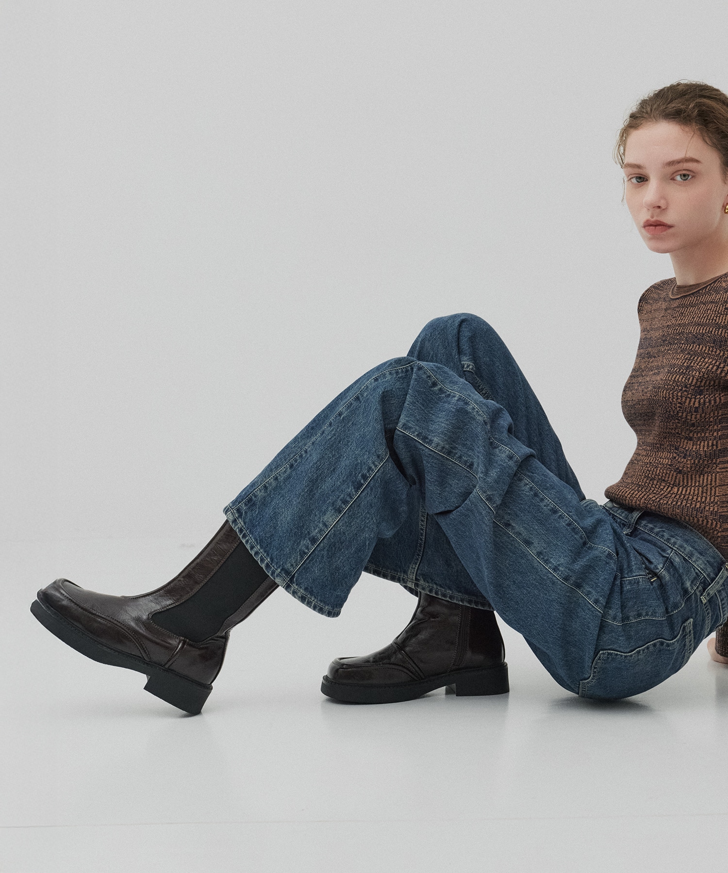 ステッチラインサイドゴアブーツ