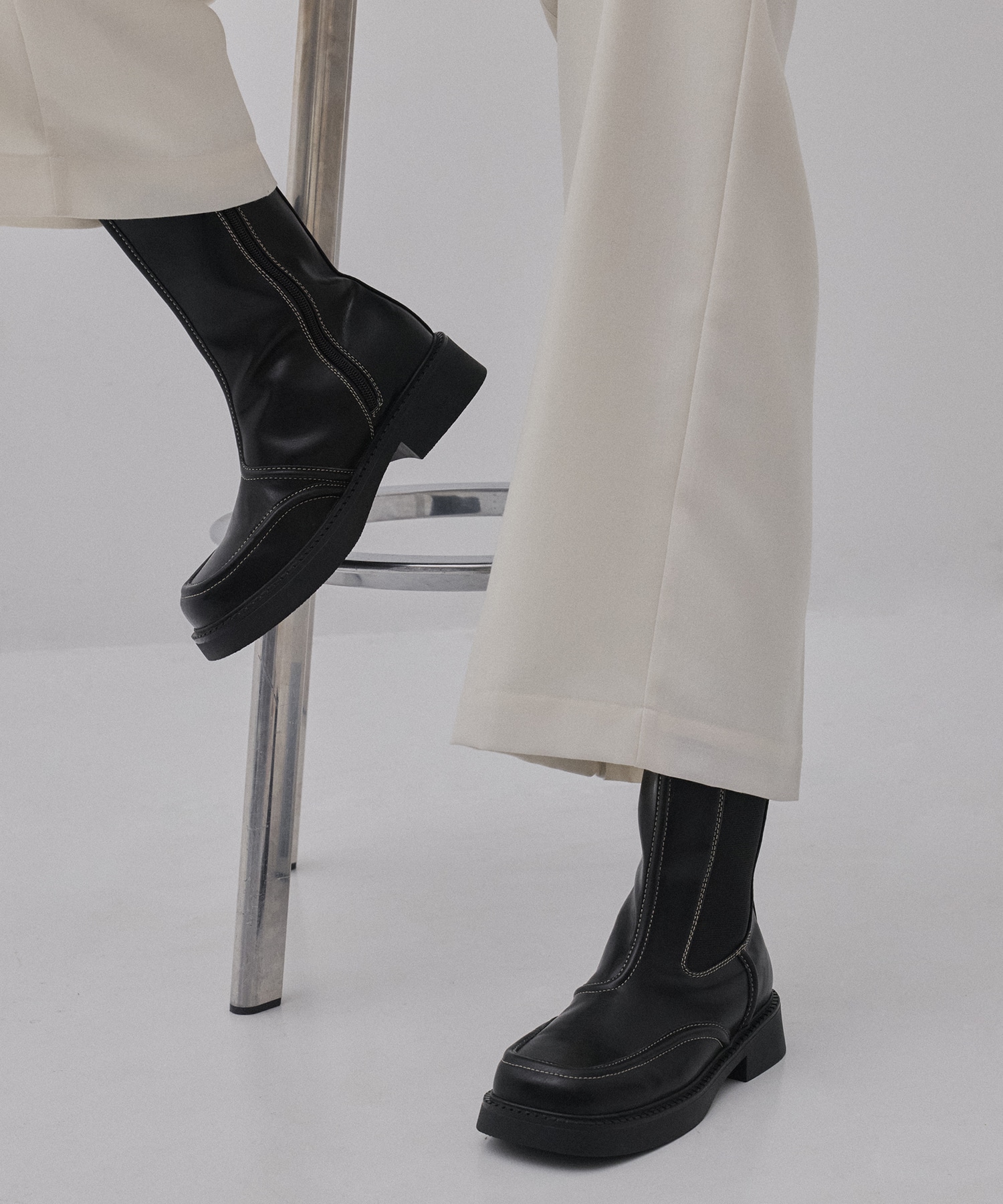 ステッチラインサイドゴアブーツ