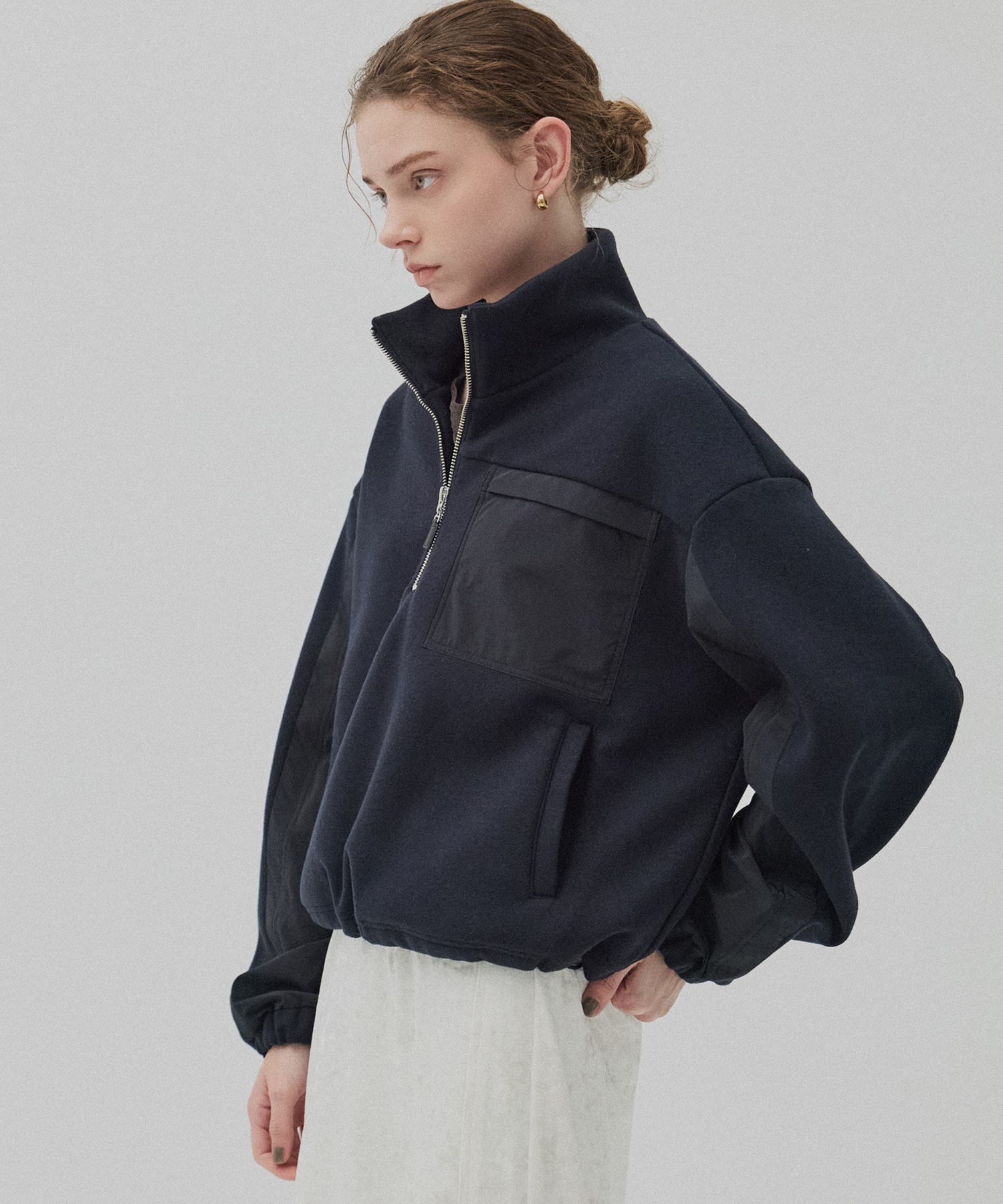 コンビハーフジッププルオーバー