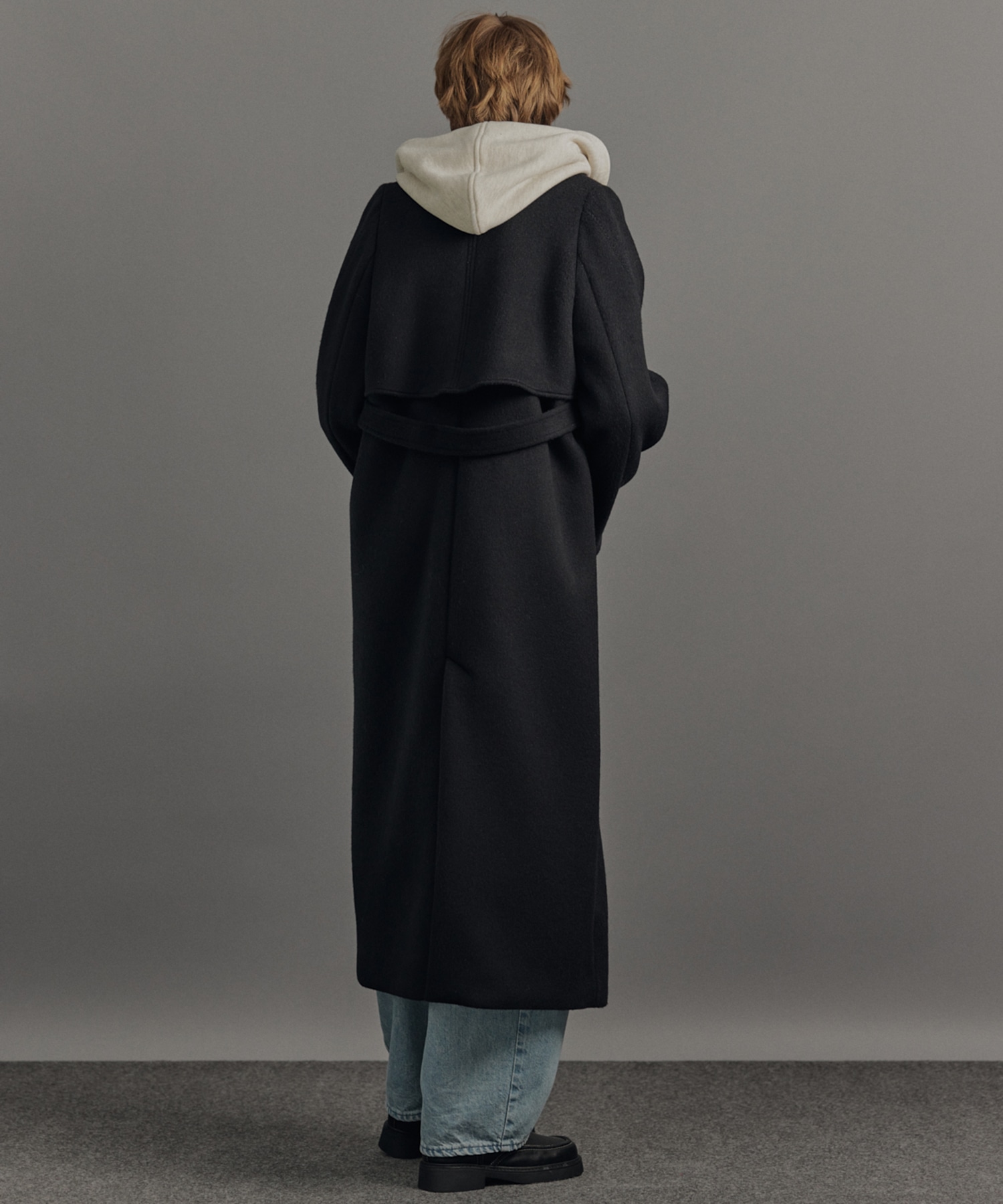 SUPER140アシメオーバーヨークコート