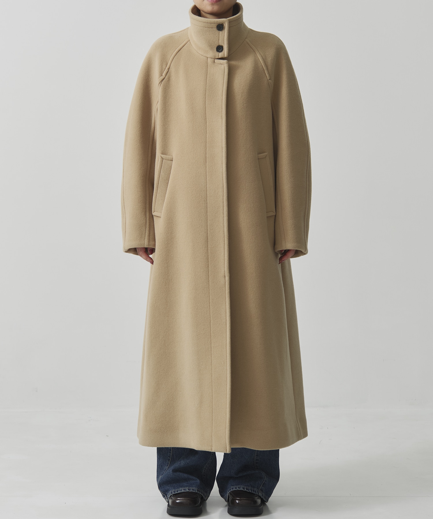 SUPER140スタンドカラーコート